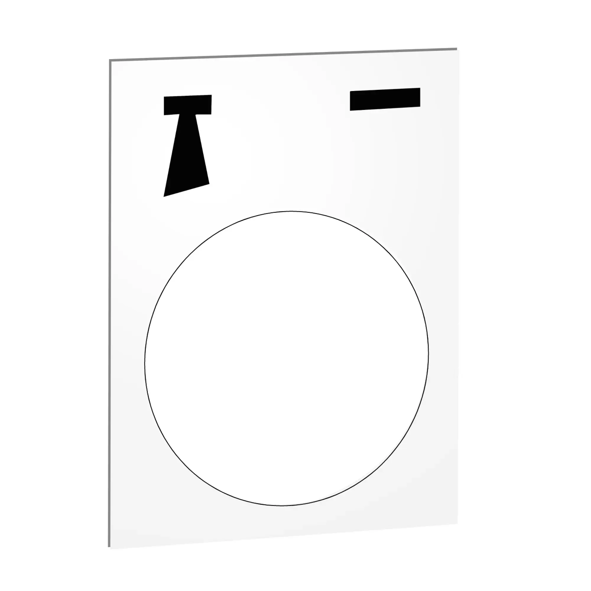 Schneider Electric ZB2BY4935 Labeling plate, 30x40mm, white, One with horn (img_002) Schneider Electric ZB2BY4935 Labeling plate, 30x40mm, white, One with horn (img_002)