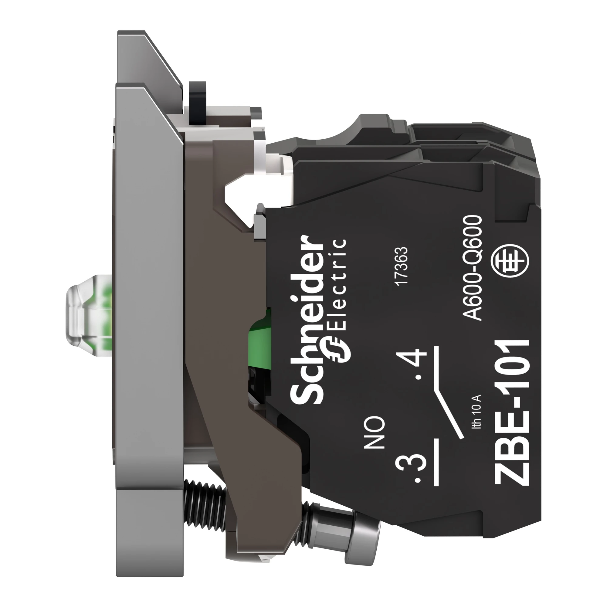 Schneider Electric ZB4BW0B11 Auxiliary contact block with mounting flange, Harmony XB4, metal, white, universal LED, 1NO, 24V ACDC (img_007) Schneider Electric ZB4BW0B11 Auxiliary contact block with mounting flange, Harmony XB4, metal, white, universal LED, 1NO, 24V ACDC (img_007)
