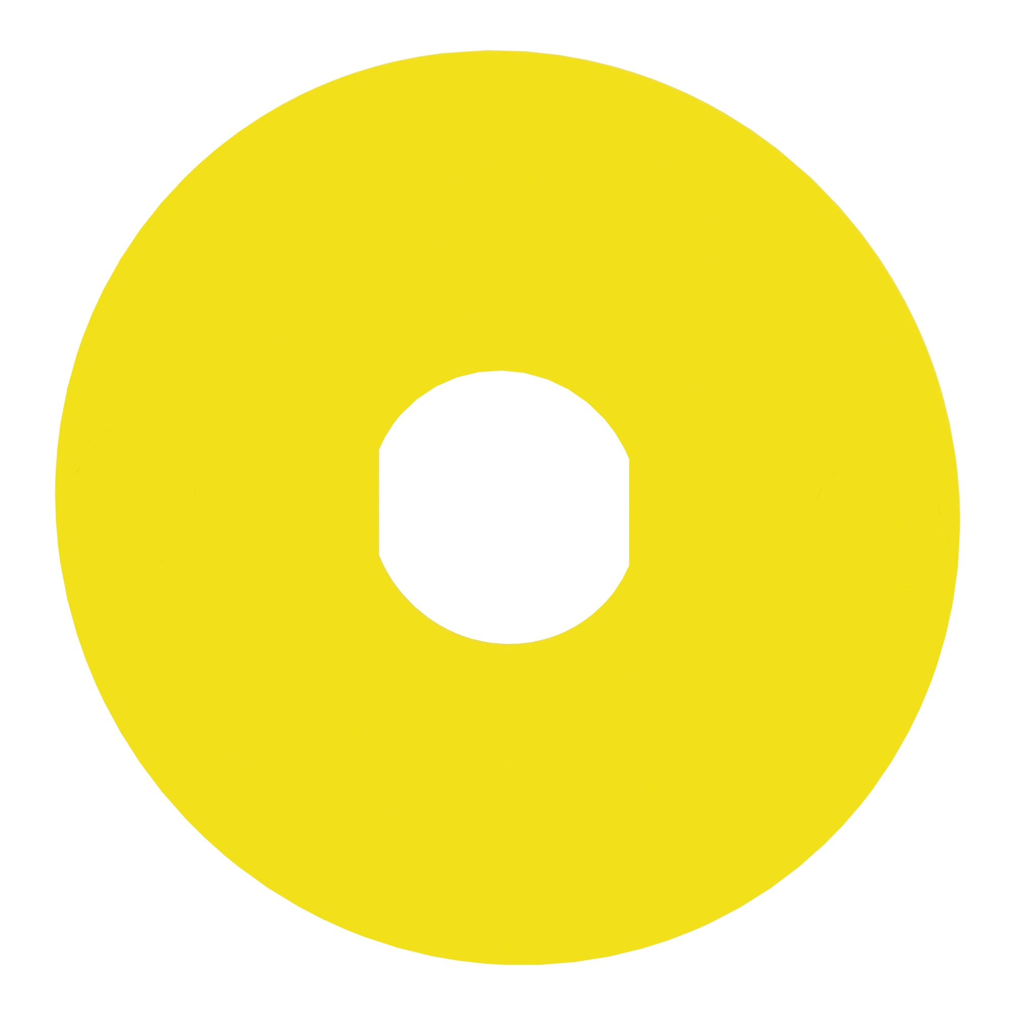 Schneider Electric ZBY9101 Sign, round Ø 60 - for emergency stop/off pushbutton, yellow, neutral (img_006)