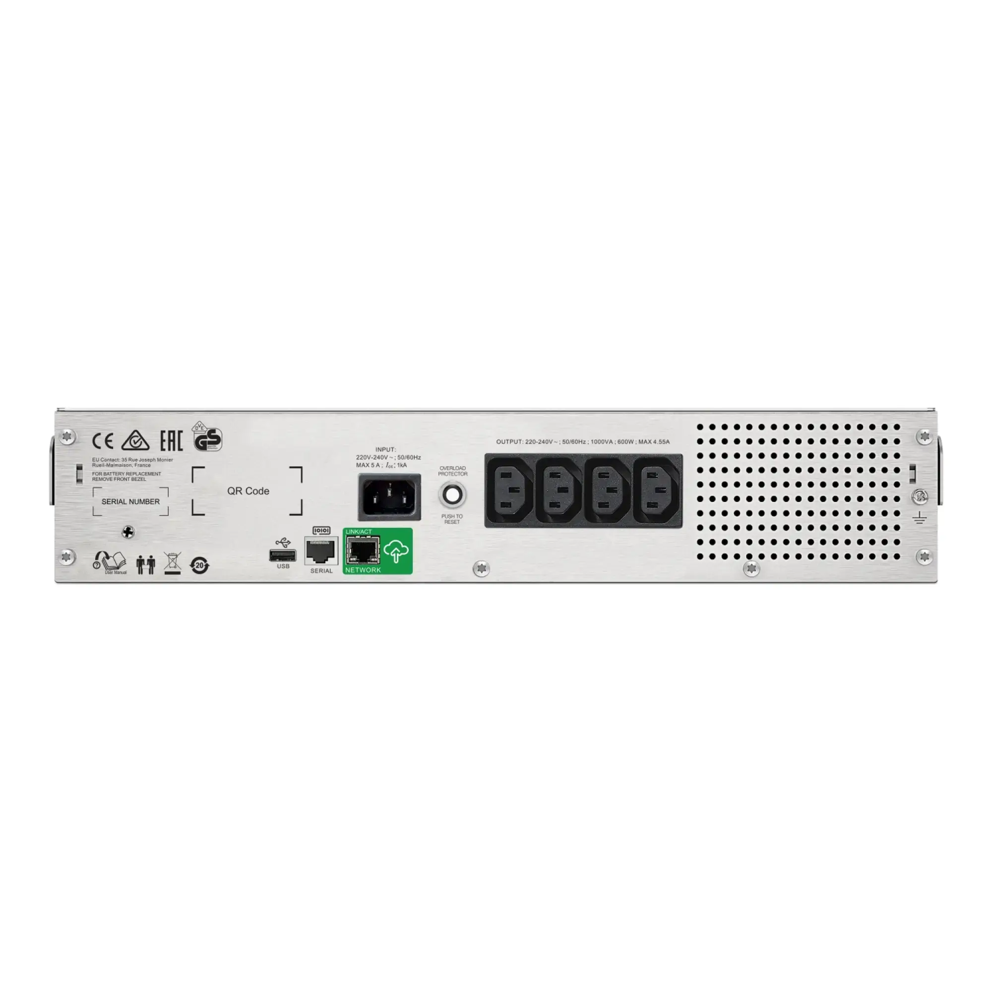 APC SMC1500I-2UC APC Smart-UPS C, Line-Interactive, 1500VA, Rackmontage 2 HE, 230V, 4x IEC C13 Ausgänge, SmartConnect, USB und serielle Kommunikation, AVR, Grafik-LCD (img_001) APC SMC1500I-2UC APC Smart-UPS C, Line-Interactive, 1500VA, Rackmontage 2 HE, 230V, 4x IEC C13 Ausgänge, SmartConnect, USB und serielle Kommunikation, AVR, Grafik-LCD (img_001)