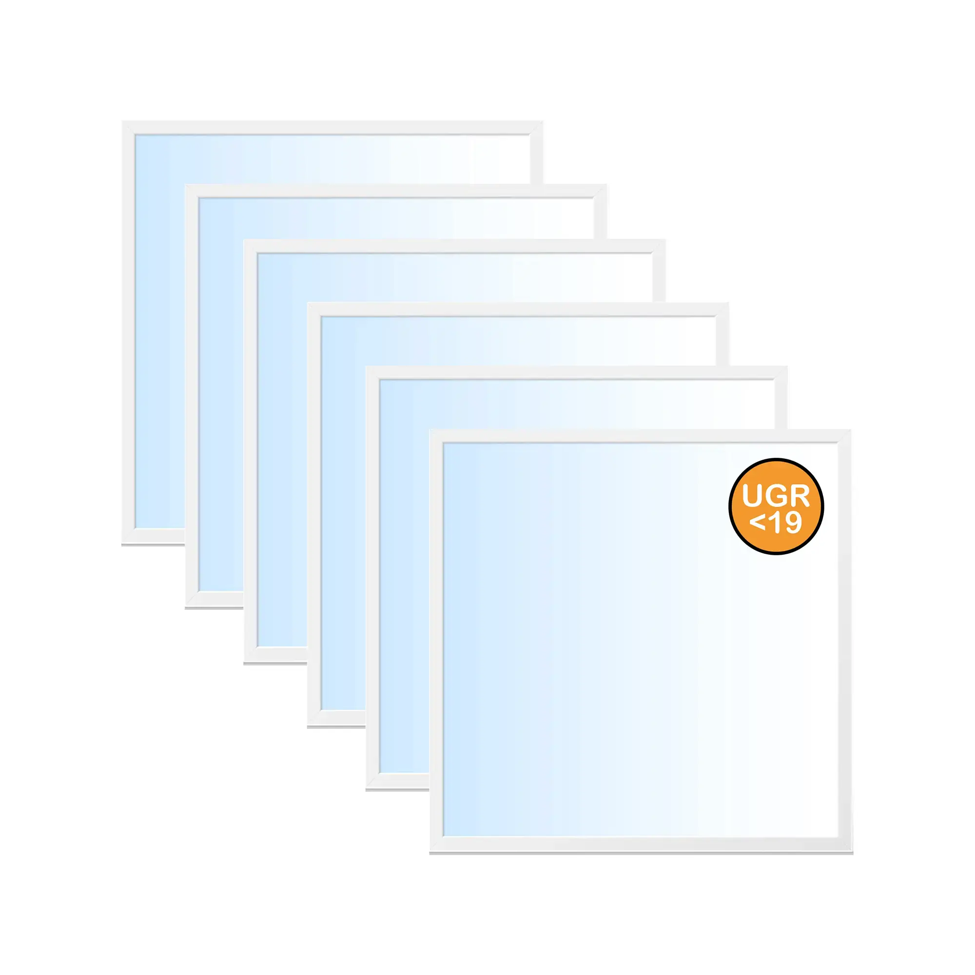 WSU Lights WS000001529-6 6-pack LED Panel, 62x62, cool white 6000K, 40W, 4400lm, UGR