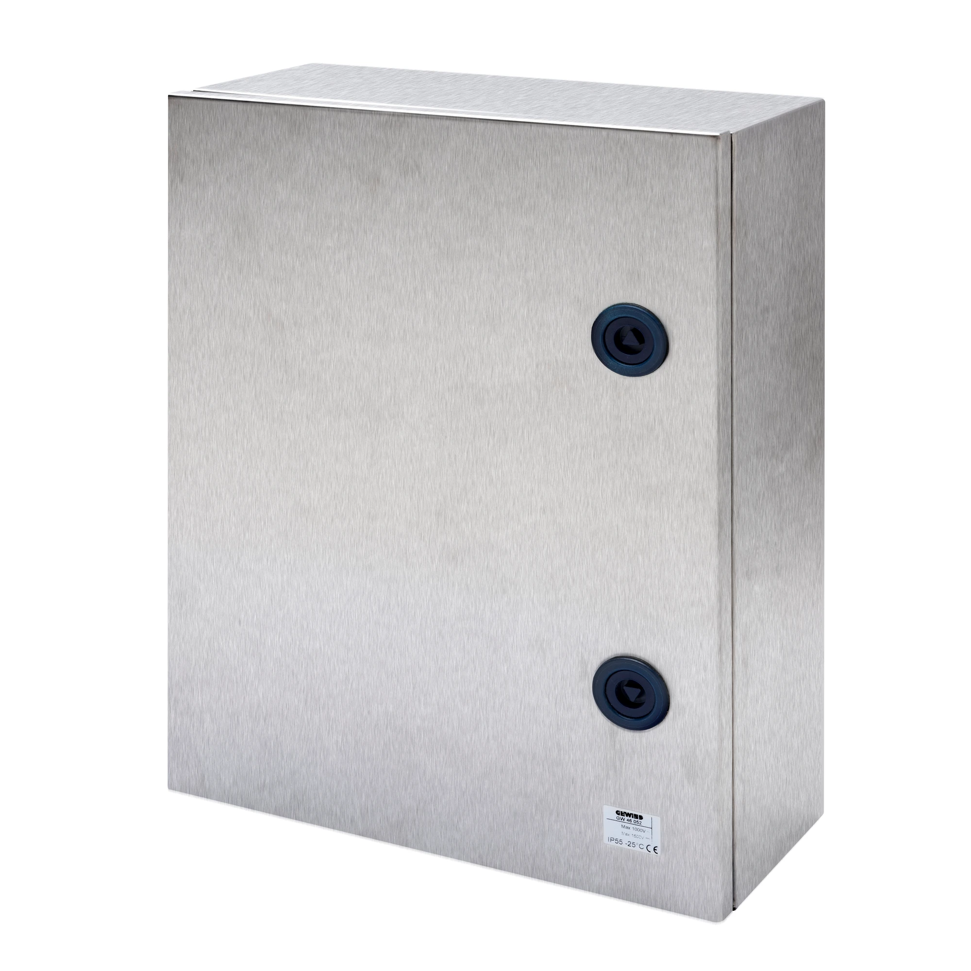 GEWISS GW46056 BOARD IN SATIN STAINLESS STEEL WITH BLANK DOOR FITTED WITH LOCK 585X800X300 - IP55 (img_001)