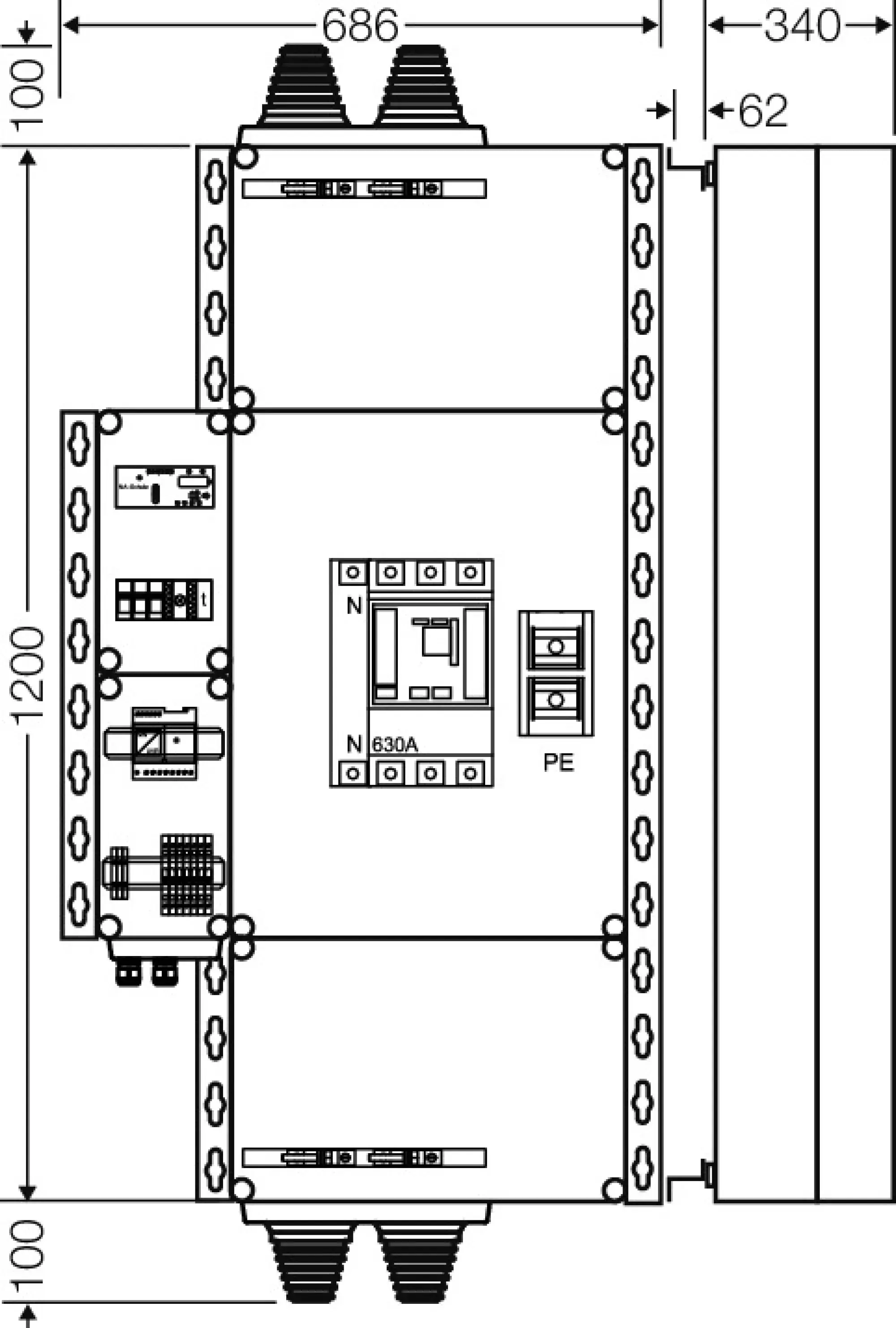 Hensel 20001477 PV-Freischaltstelle, 350 kVA, 4-polig mit Leistungsschalter und NA-Schutz Mi AE 5264 (img_002)