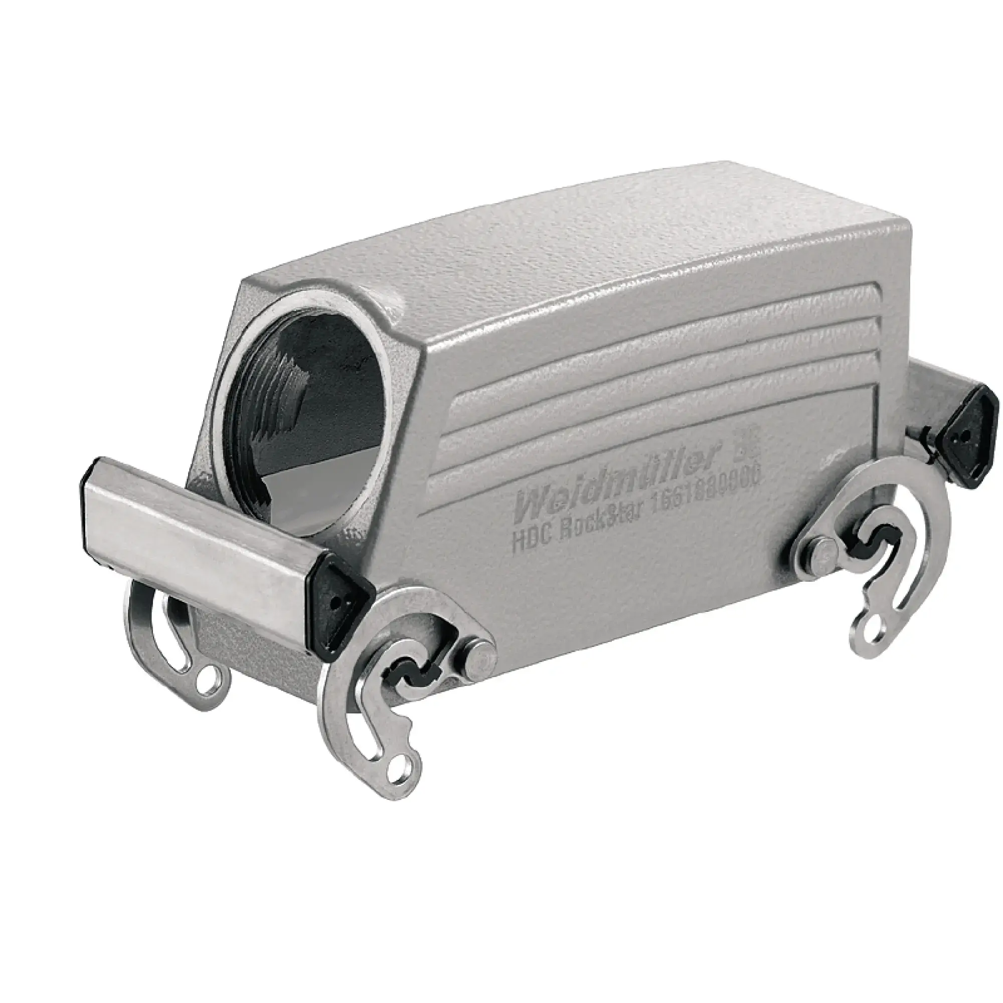 Weidmüller 1661880000 Housing (industry plug-in connectors), Cable entry from side, Plug housing, Side-locking clamp on upper side, Size: 8, IP65 (in plugged condition) (img_001)