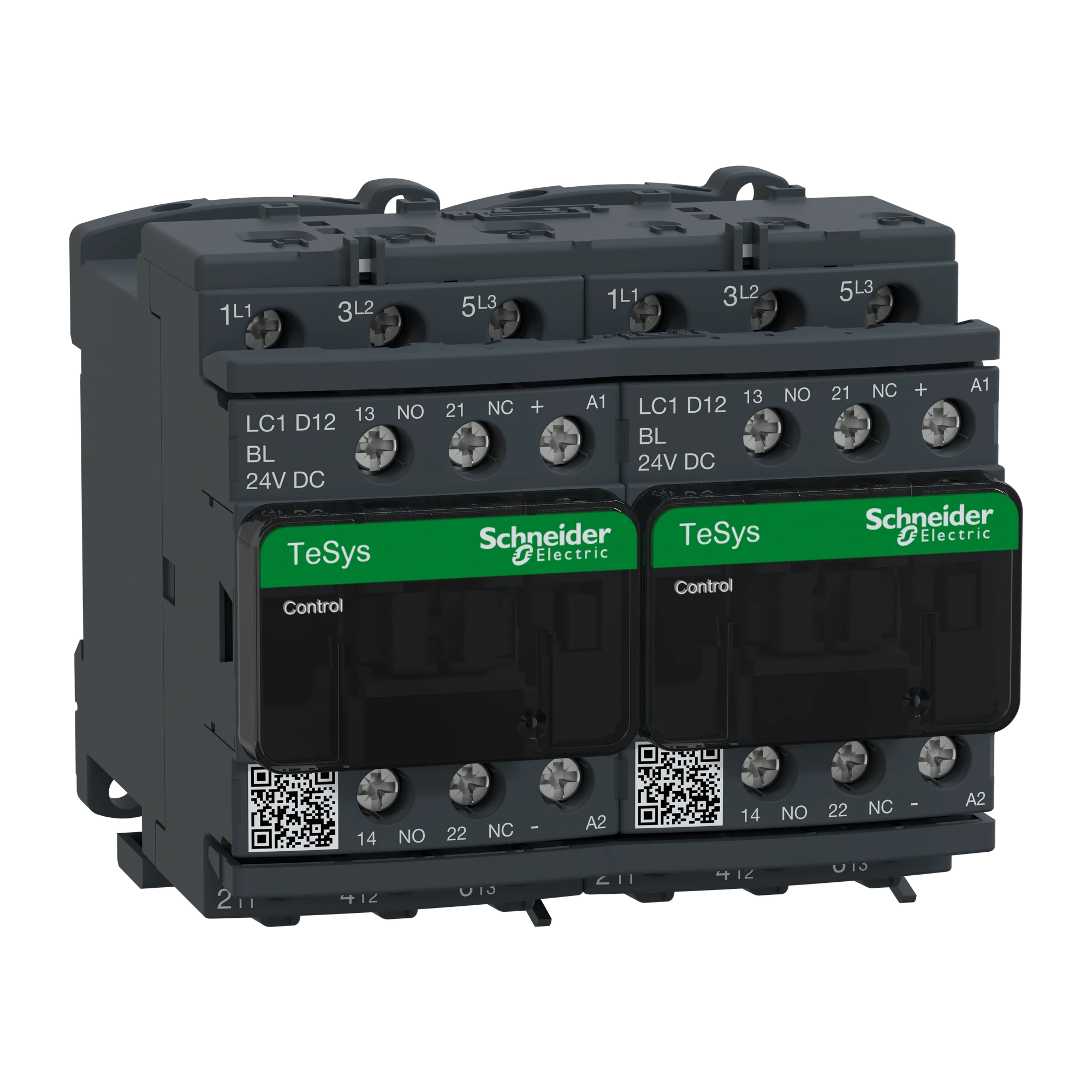 Schneider Electric LC2D12BL Reversing contactor combination, 3p+1NO+1NC, 5.5kW/400V/AC3, 12A, coil 24V DC (img_001) Schneider Electric LC2D12BL Reversing contactor combination, 3p+1NO+1NC, 5.5kW/400V/AC3, 12A, coil 24V DC (img_001)