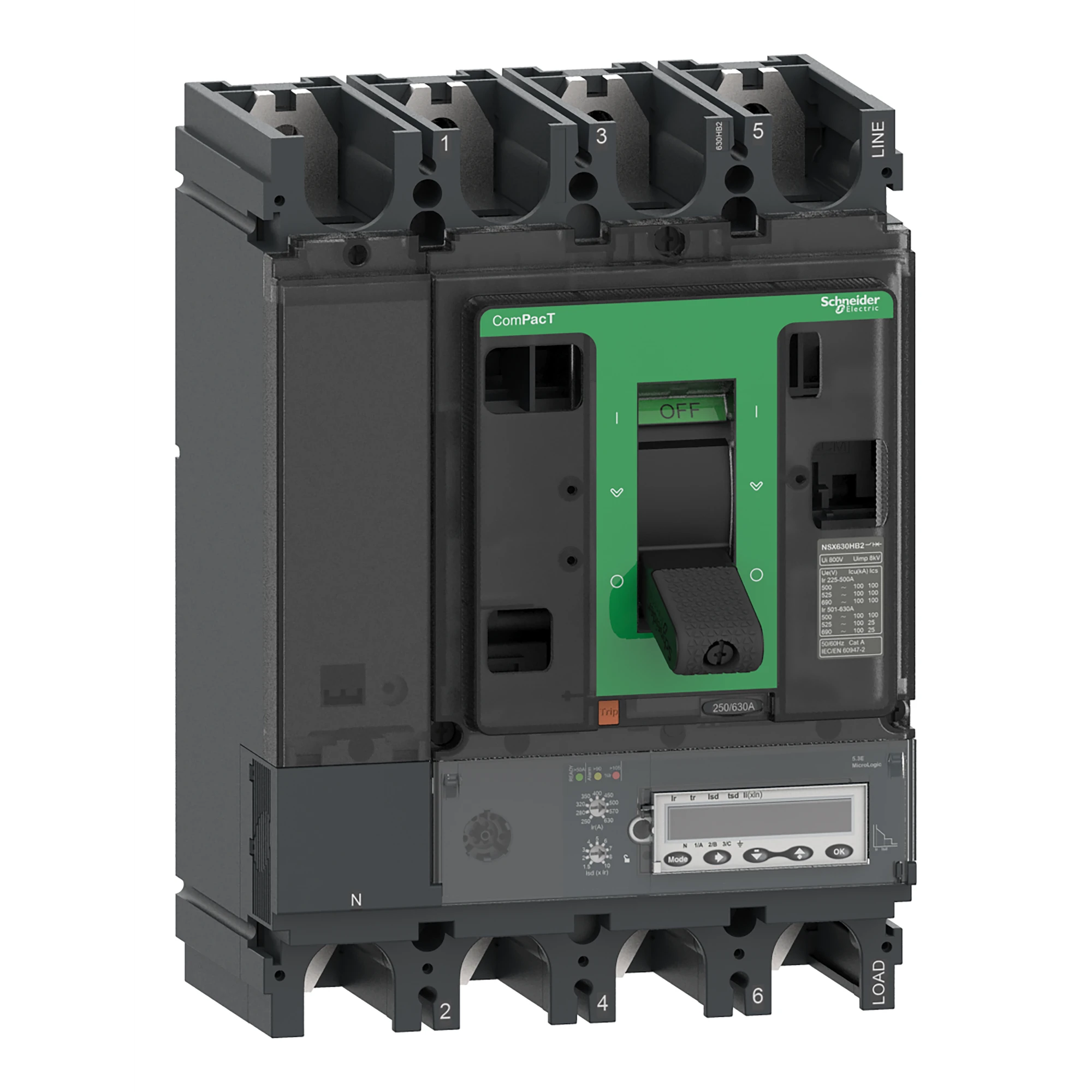 Schneider Electric C40V45E400 Compact circuit breaker ComPacT NSX400R with Micrologic 5.3 E 4P4D 400 A, 200kA/415V AC (img_001)