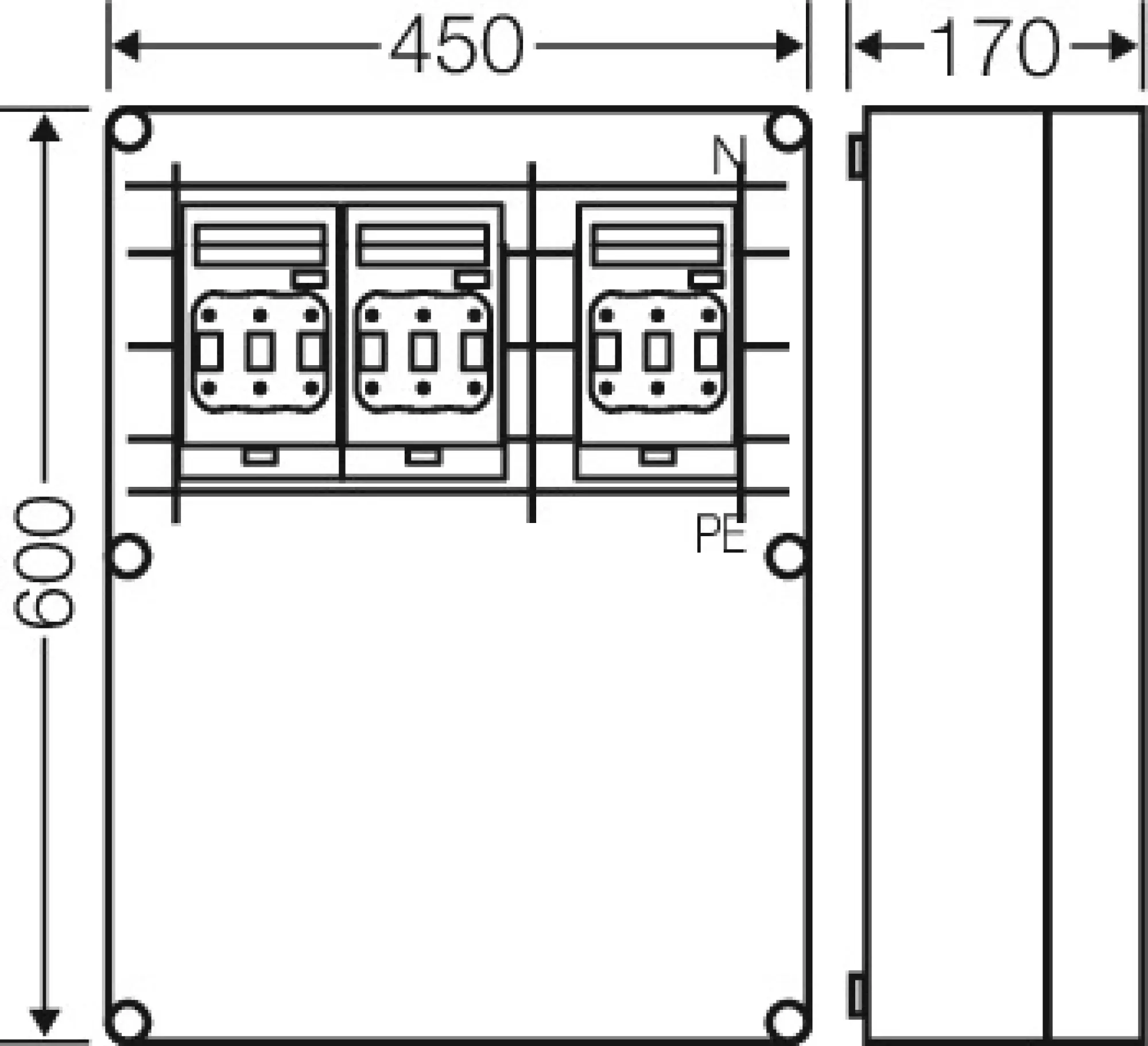 Hensel 20001426 Mi-NH-Sicherungslasttrennschaltergehäuse 3x3x NH00, a. Sammelschine, 250A,5p. Mi 6665 (img_003)