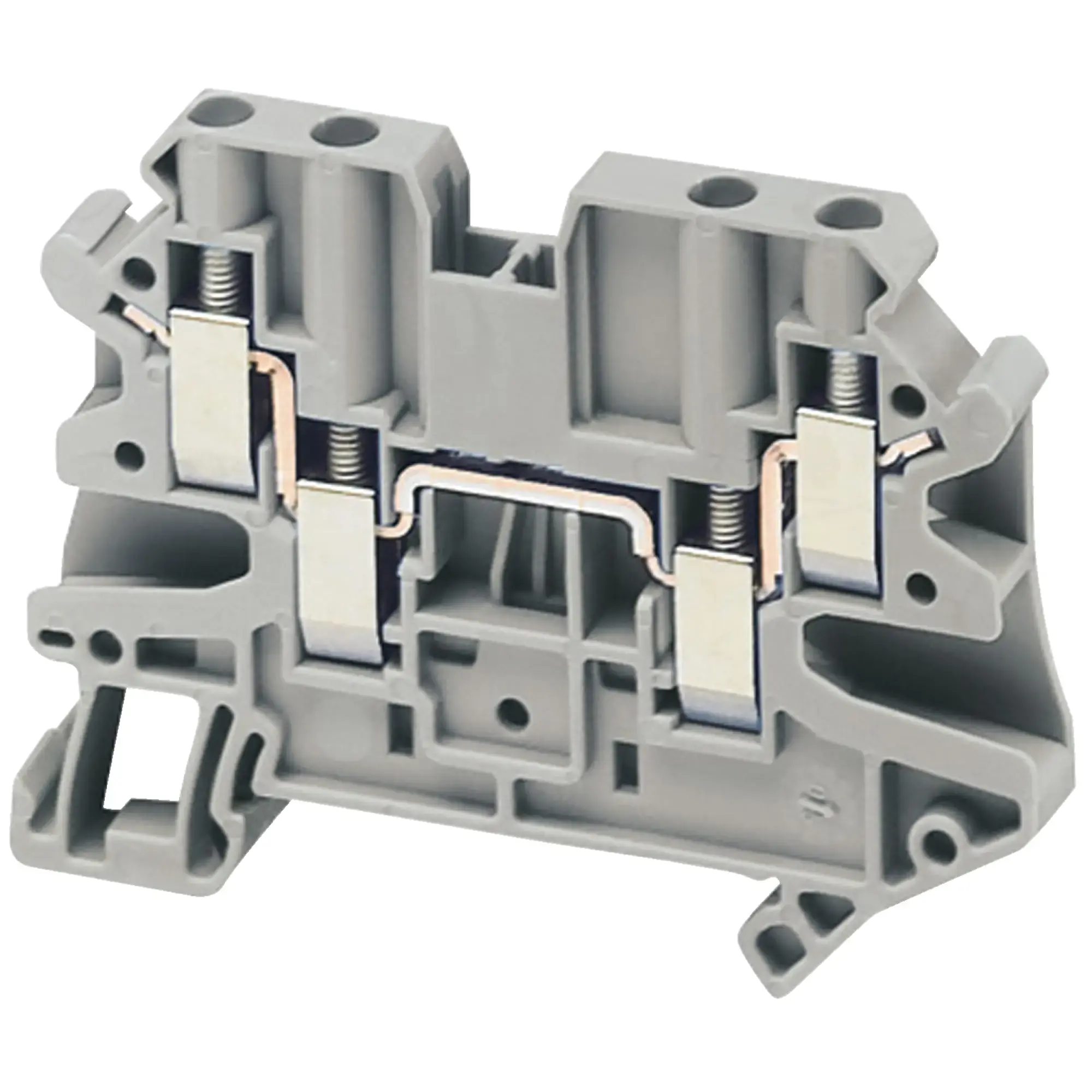 Schneider Electric NSYTRV44 Linergy Terminal Block for Through Wiring, 4mm2, 32A, 1 Level, 2x2, Screw, Grey (img_002)