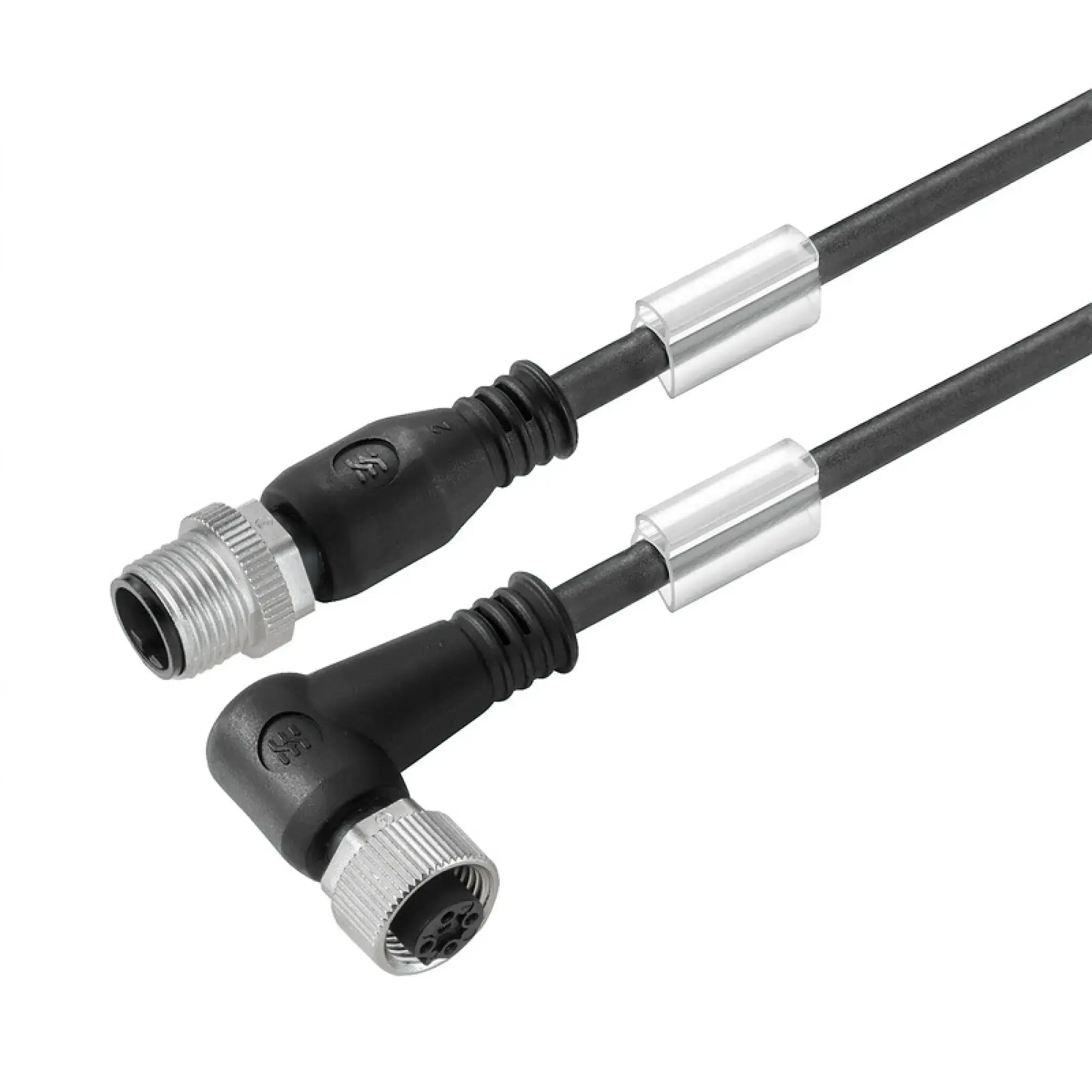 Weidmüller 1925350200 Sensor-actuator Cable, M12 / M12, Number of poles: 4, 2 m, pin, straight - socket, 90&deg;, LED: No, Shielded: No (img_003)