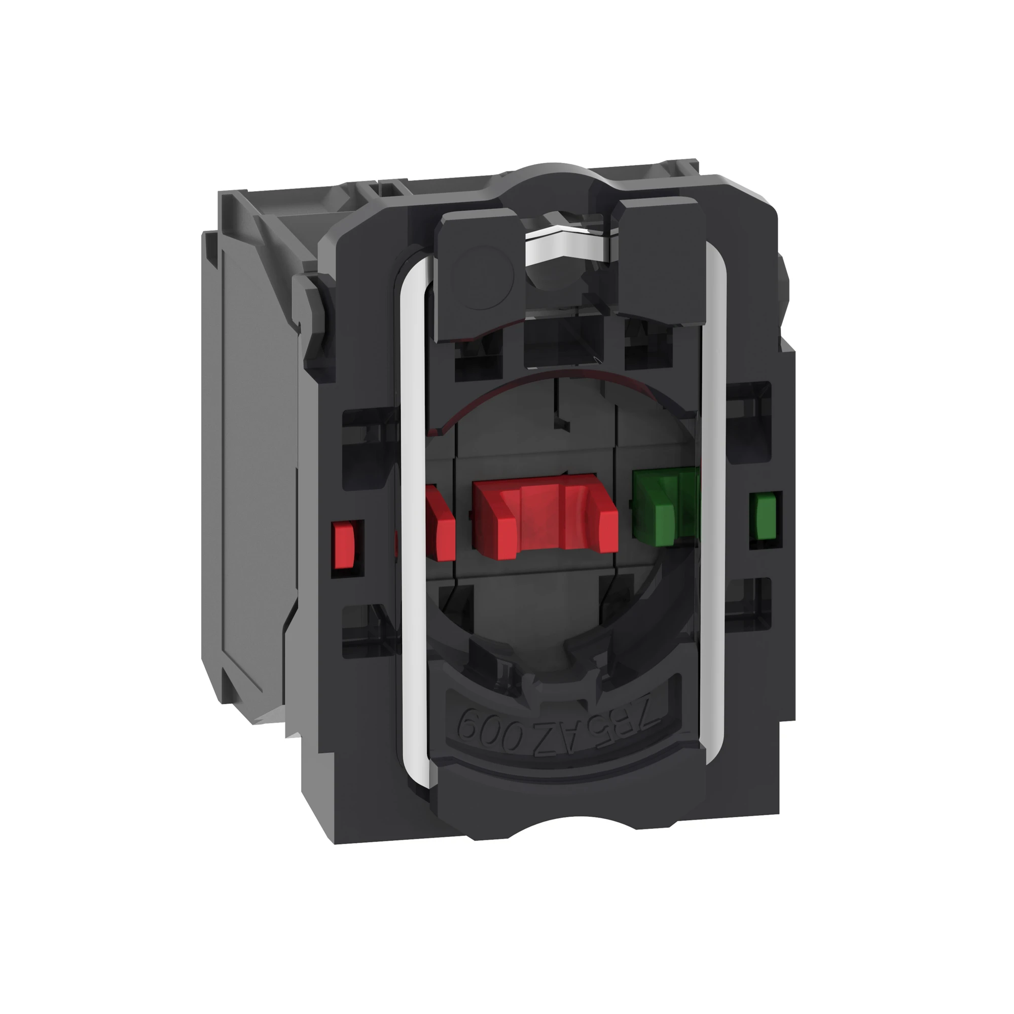 Schneider Electric ZB5AZ141 Auxiliary contact block with mounting flange, Harmony XB5, plastic, 22mm, 30mm, 1NO+2NC, screw terminal (img_001)