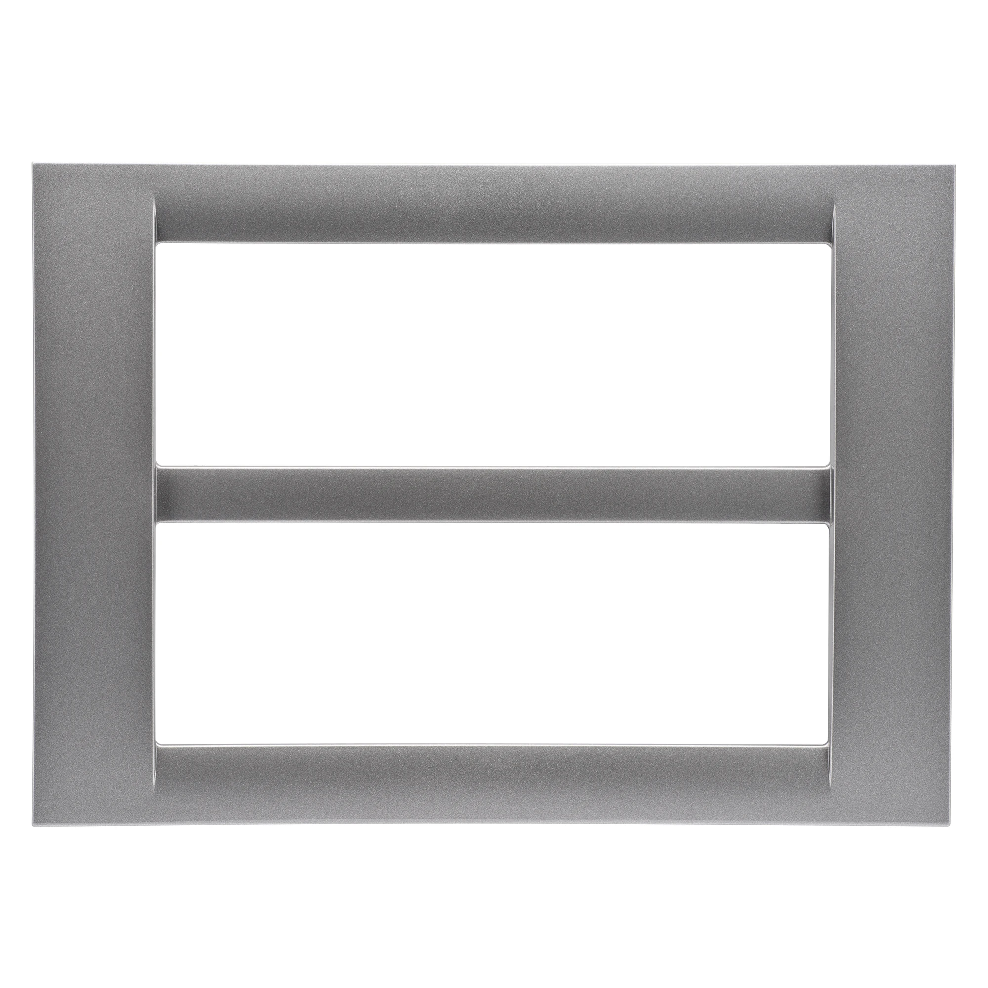 GEWISS GW22288 VIRNA PLATE - IN TECHNOPOLYMER GLOSS FINISHING - 12 GANG (6+6 OVERLAPPING) - METALLIC TITANIUM - SYSTEM (img_001)