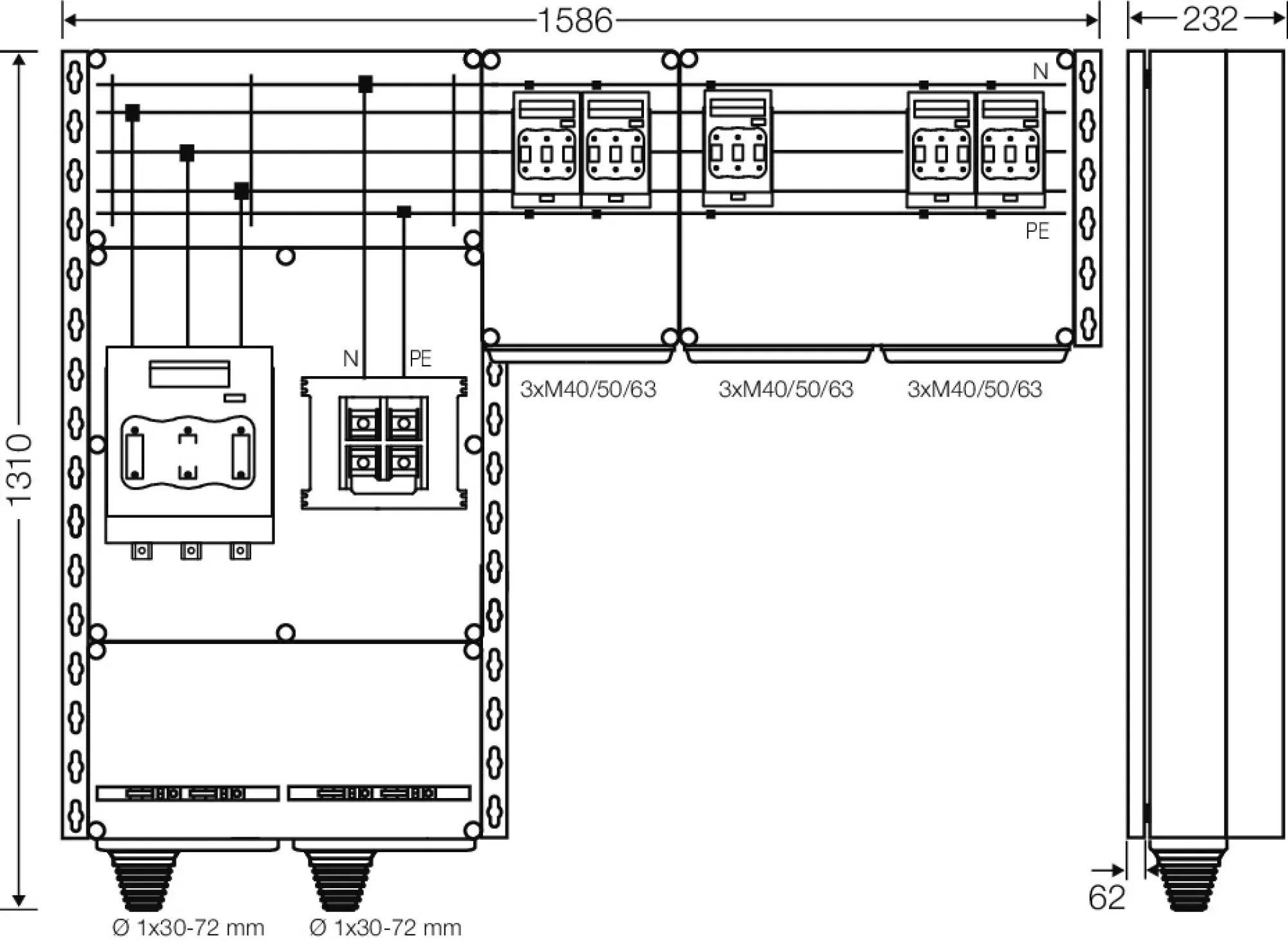 Hensel 20001586 PV-Wechselrichter-Sammler, 350kVA, 3-phasige Wechselrichter Mi PV 7357 (img_003) Hensel 20001586 PV-Wechselrichter-Sammler, 350kVA, 3-phasige Wechselrichter Mi PV 7357 (img_003)