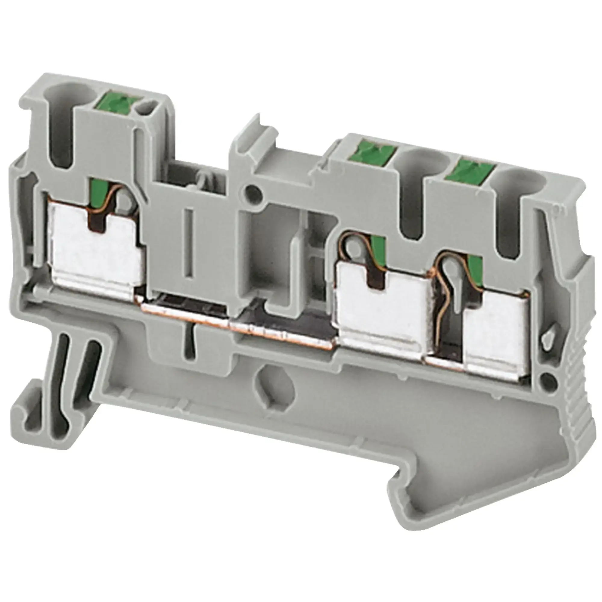 Schneider Electric NSYTRP23 Linergy-TR, Durchgangsklemme, mit Push-in-Anschluss,für Leiterquerschnitt 2,5mm²,mit 3 Anschlüsse,in Farbe Grau NSYTRP23 (img_001)