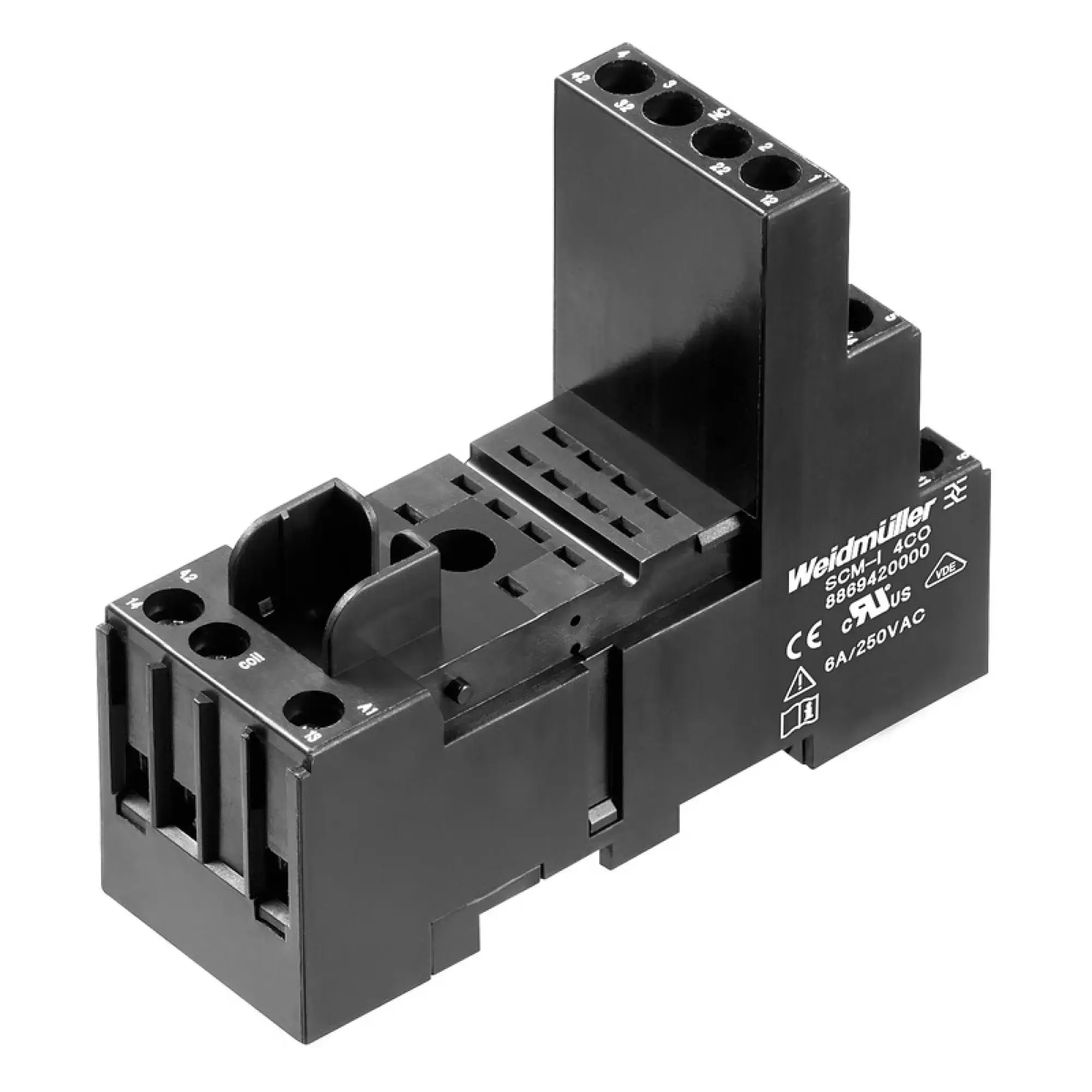 Weidmüller 8869400000 Relay socket, IP20, 2 CO contact , 12 A, Screw connection (img_001)