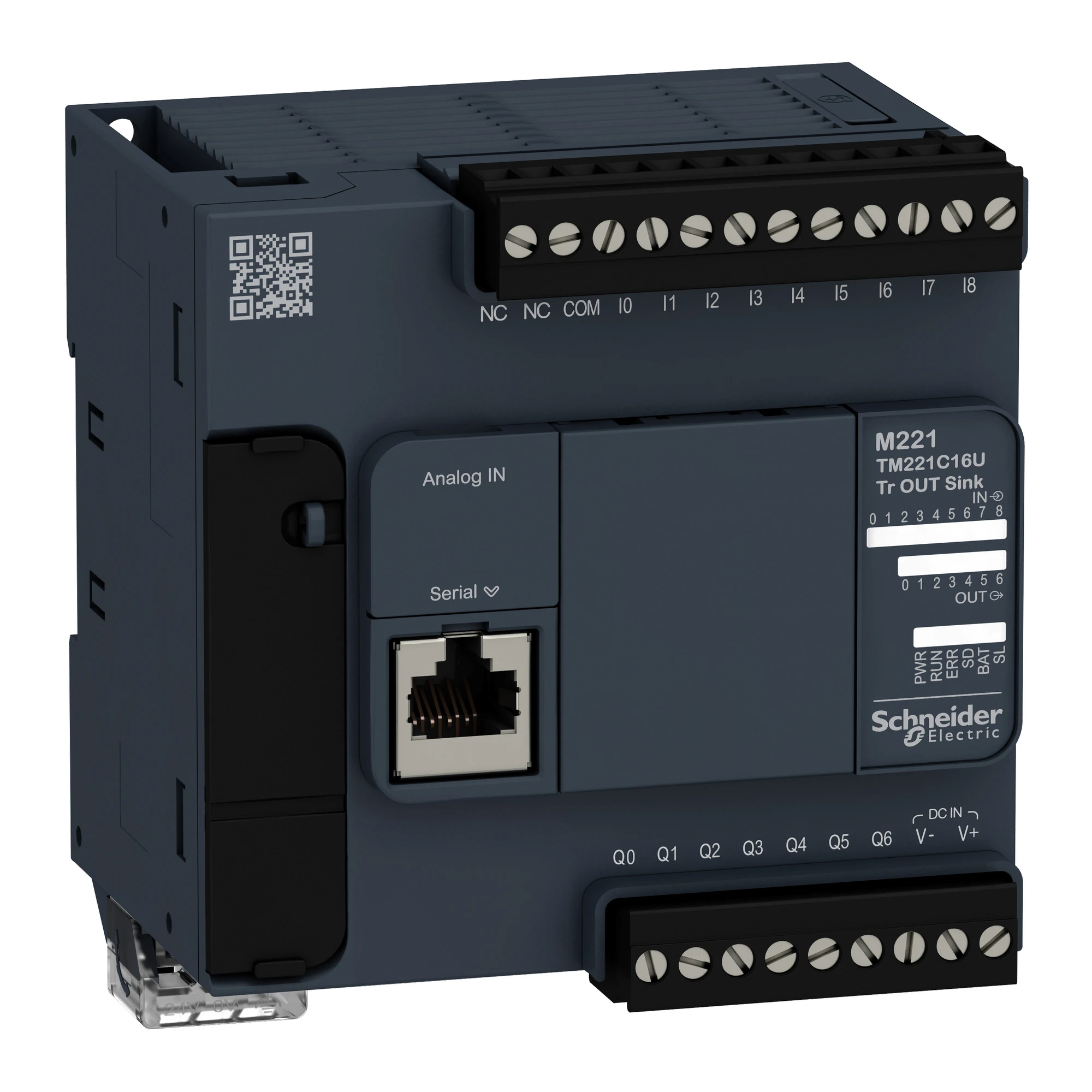 Schneider Electric TM221C16U PLC Control, Modicon M221, Compact, 16 I/O, Modbus, 24 VDC, Sink Transistor, Screw Terminals (img_001) Schneider Electric TM221C16U PLC Control, Modicon M221, Compact, 16 I/O, Modbus, 24 VDC, Sink Transistor, Screw Terminals (img_001)