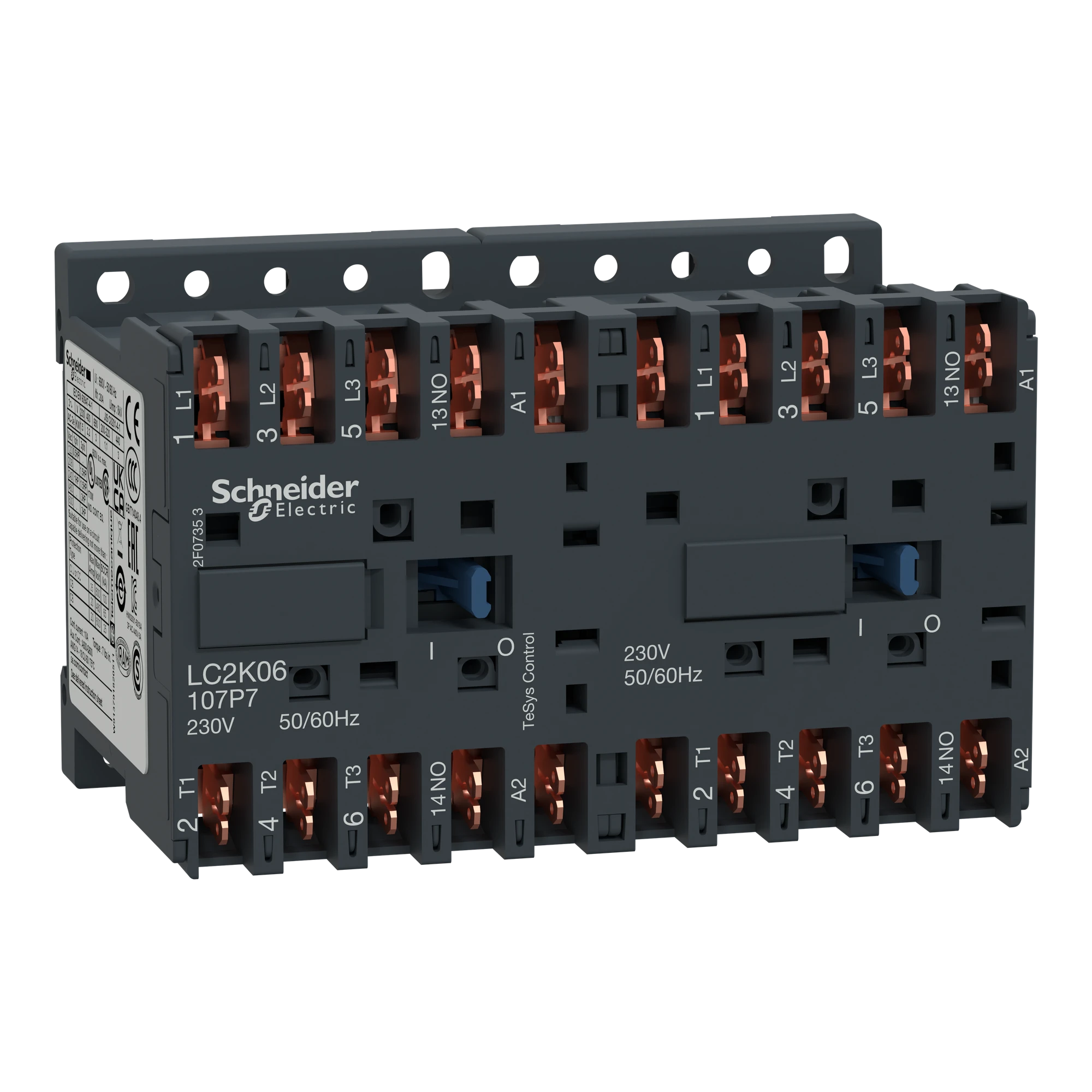 Schneider Electric LC2K09107B7 Reversing contactor combination, 3p+1S, 4kW/400V/AC3, 9A, coil 24V 50/60Hz (img_001) Schneider Electric LC2K09107B7 Reversing contactor combination, 3p+1S, 4kW/400V/AC3, 9A, coil 24V 50/60Hz (img_001)