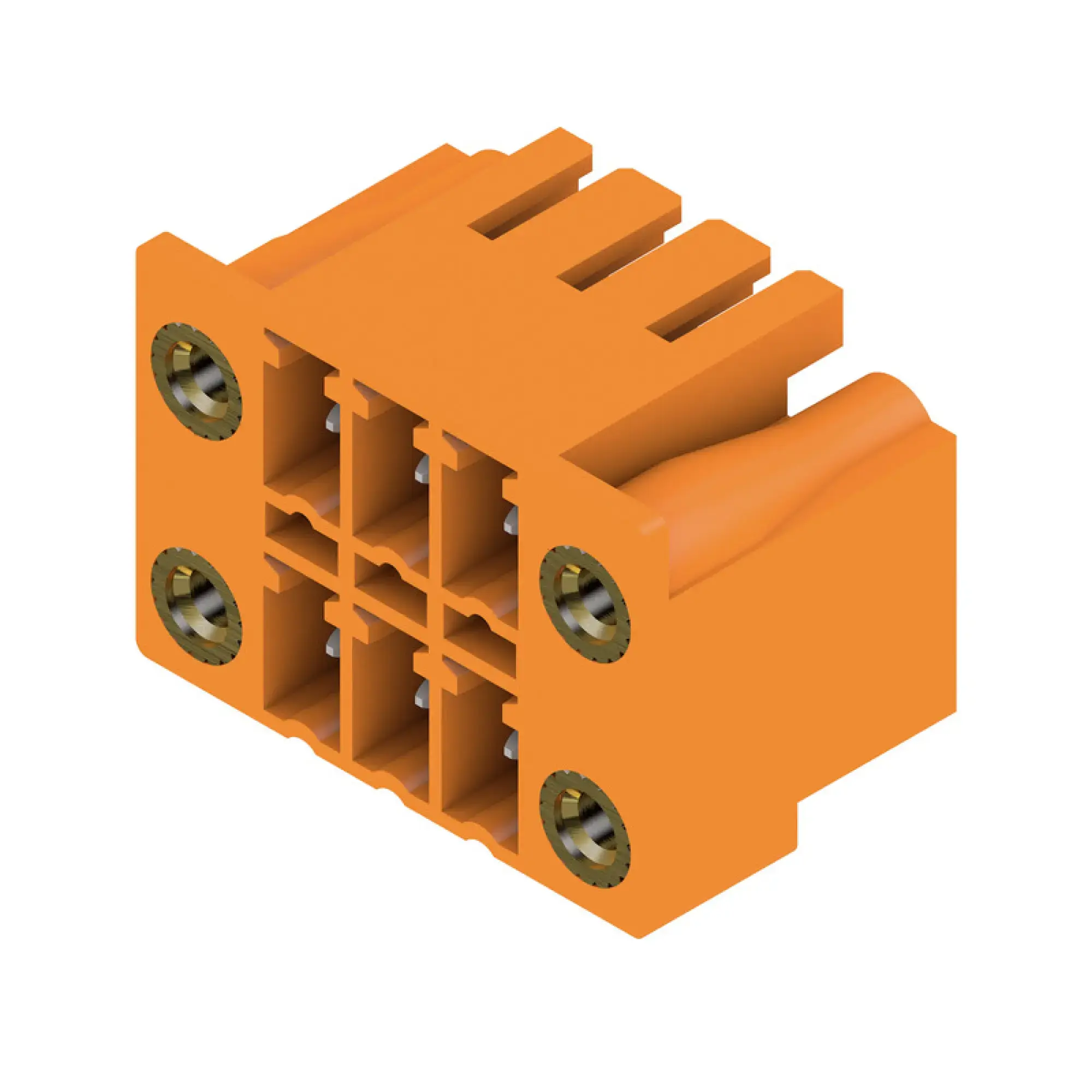 Weidmüller 1040970000 PCB connector (board connection), 160 V, 17.5 A, Pitch in mm: 3.81, Number of poles: 6, THT solder connection, Box (img_001)