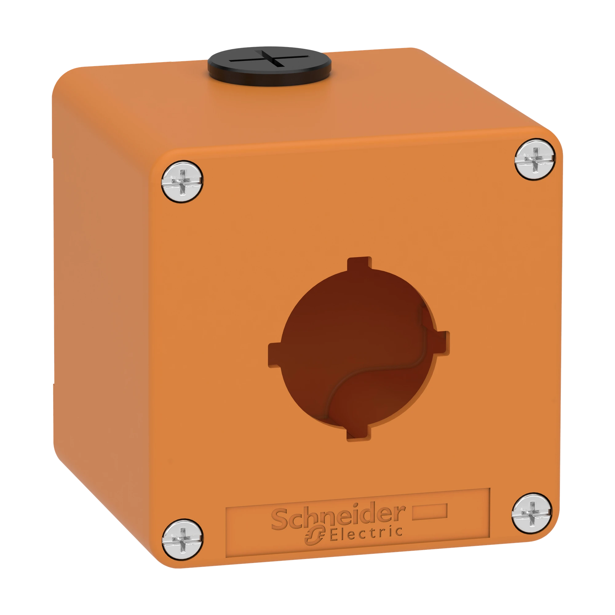 Schneider Electric XAPO1601 Empty enclosure XAP, metal, orange, for 1x30mm, 80x80x77, M20 (img_001) Schneider Electric XAPO1601 Empty enclosure XAP, metal, orange, for 1x30mm, 80x80x77, M20 (img_001)