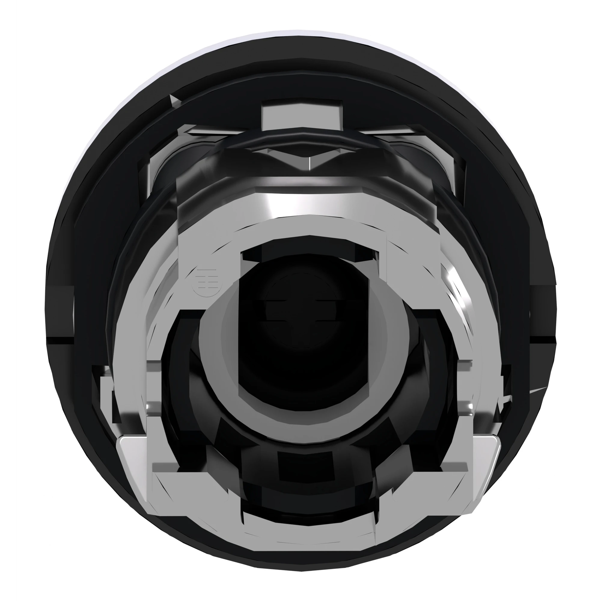Schneider Electric ZB4BW3637 Illuminated pushbutton, front element, Harmony XB4, metal black, 22mm, blue, unlabelled, momentary, for universal LED (img_002)