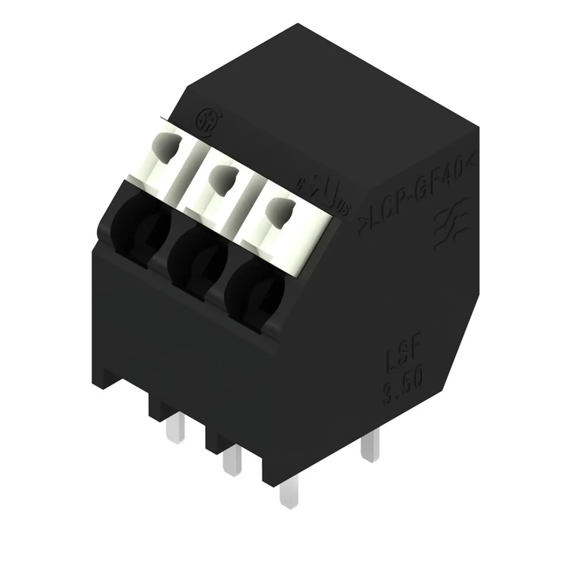 Weidmüller 1887350000 PCB terminal, 160 V, 17.5 A, Pitch in mm: 3.50, 1.5 mm², Number of poles: 3, PUSH IN with actuator, THT/THR solder connection, 135°, Tape (img_001) Weidmüller 1887350000 PCB terminal, 160 V, 17.5 A, Pitch in mm: 3.50, 1.5 mm², Number of poles: 3, PUSH IN with actuator, THT/THR solder connection, 135°, Tape (img_001)