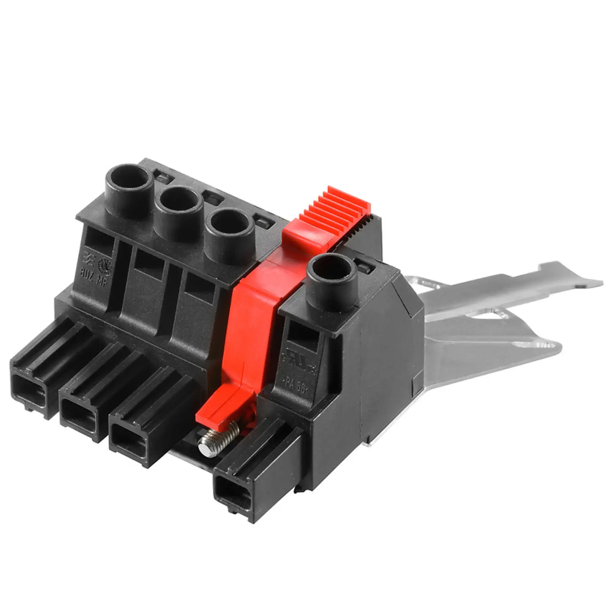 Weidmüller 2627540000 PCB connector (wire connection), 1000 V, 78.3 A, Pitch in mm: 10.16, 16 mm², Number of poles: 4, Clamping yoke connection, Box (img_001) Weidmüller 2627540000 PCB connector (wire connection), 1000 V, 78.3 A, Pitch in mm: 10.16, 16 mm², Number of poles: 4, Clamping yoke connection, Box (img_001)