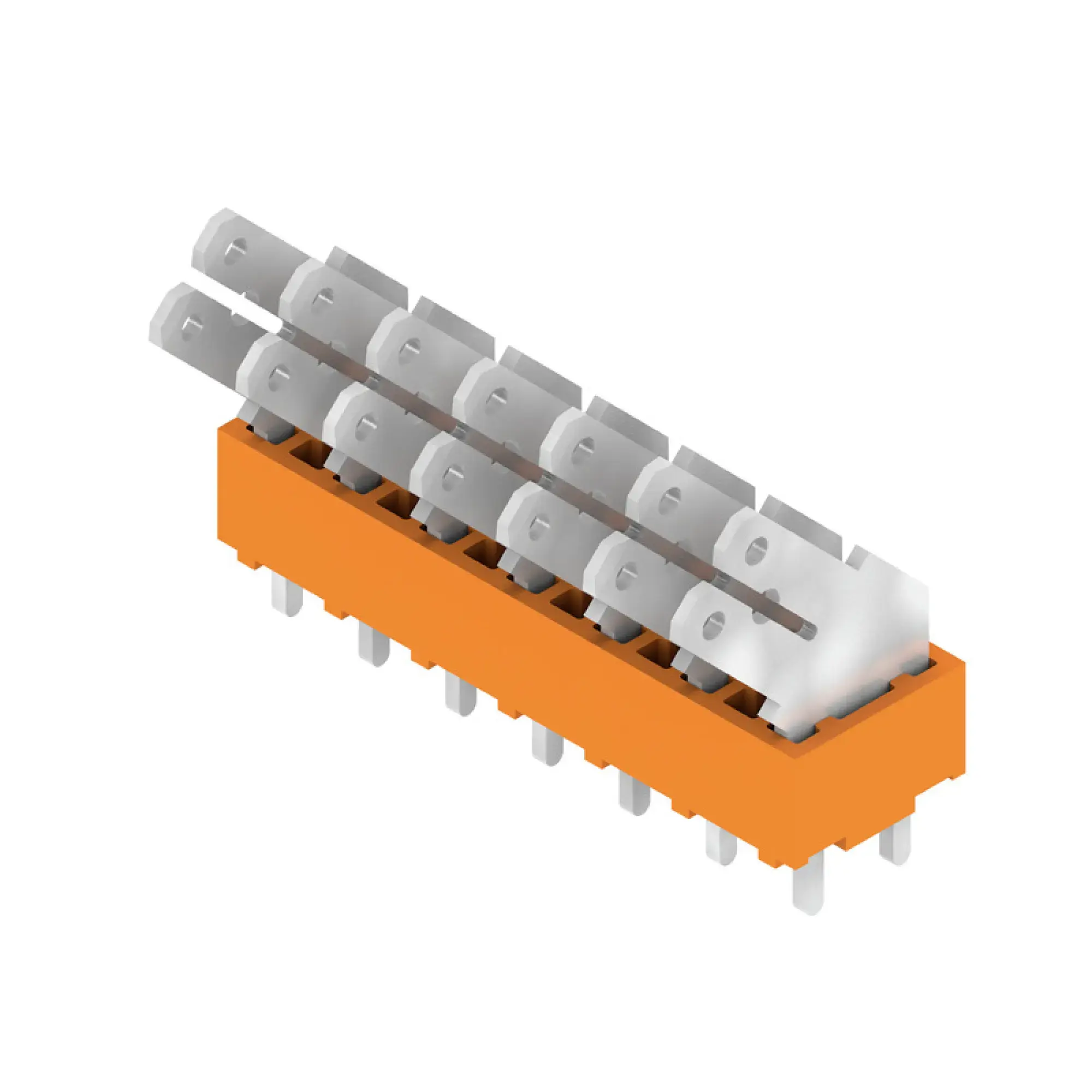 Weidmüller 9511840000 PCB terminal, 320 V, 24 A, Pitch in mm: 5.00, Number of poles: 7, Flat-blade connection, THT solder connection, 135°, Box (img_001) Weidmüller 9511840000 PCB terminal, 320 V, 24 A, Pitch in mm: 5.00, Number of poles: 7, Flat-blade connection, THT solder connection, 135°, Box (img_001)