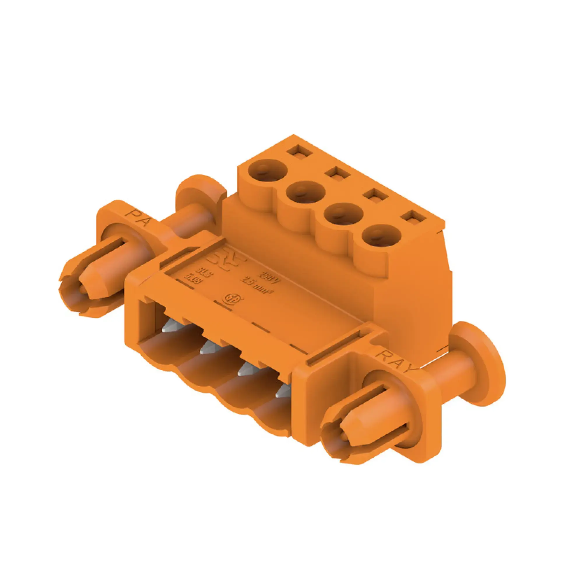 Weidmüller 1353490000 PCB connector (wire connection), 320 V, 21.5 A, Pitch in mm: 5.08, 3.31 mm², Number of poles: 4, Clamping yoke connection, Box (img_001)