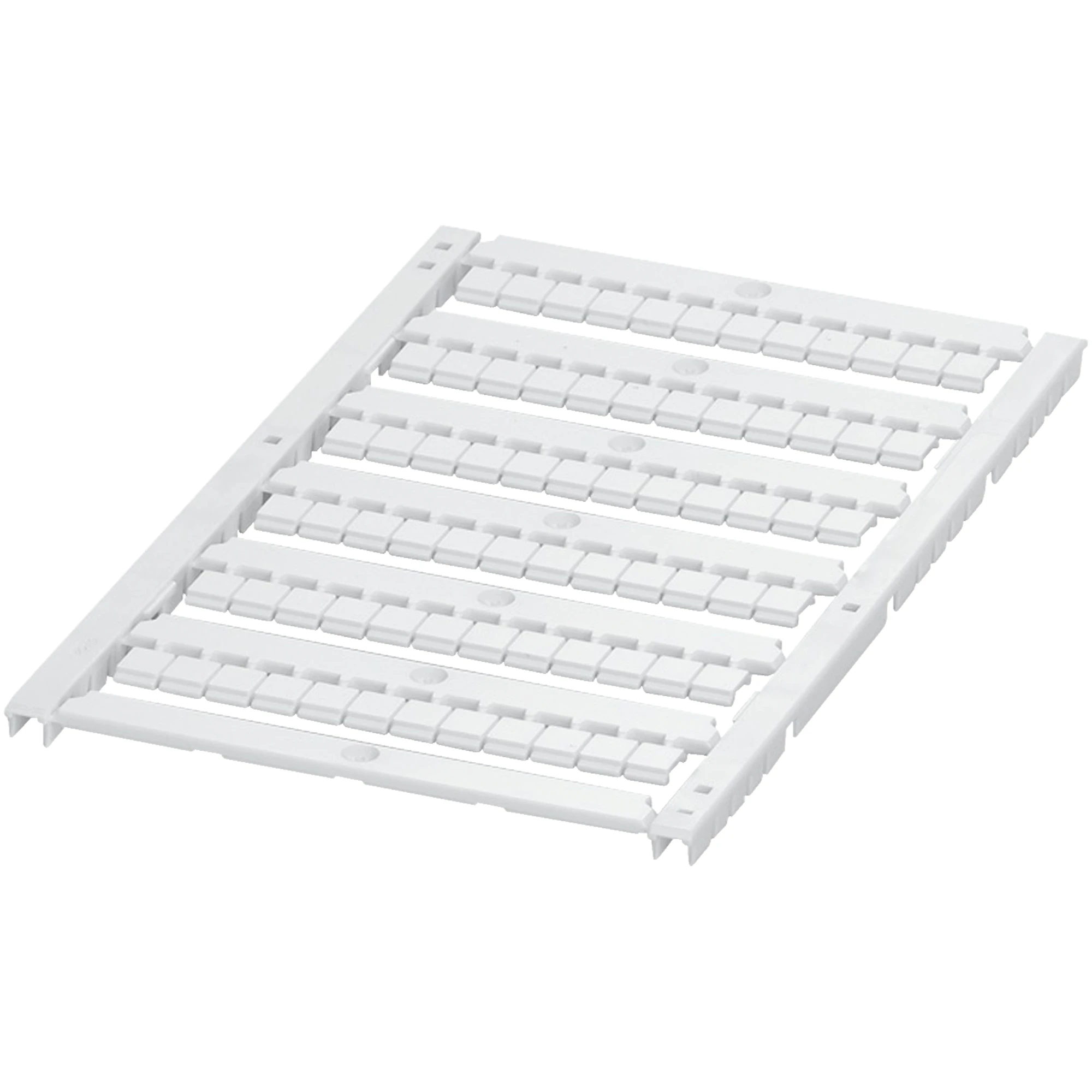 Schneider Electric NSYTRABFPV5 MARKING CARD FLAT, WITH 6 STRIPS, 5MM, UNPRINTED, 72 CHARACTERS, WHITE (img_001)