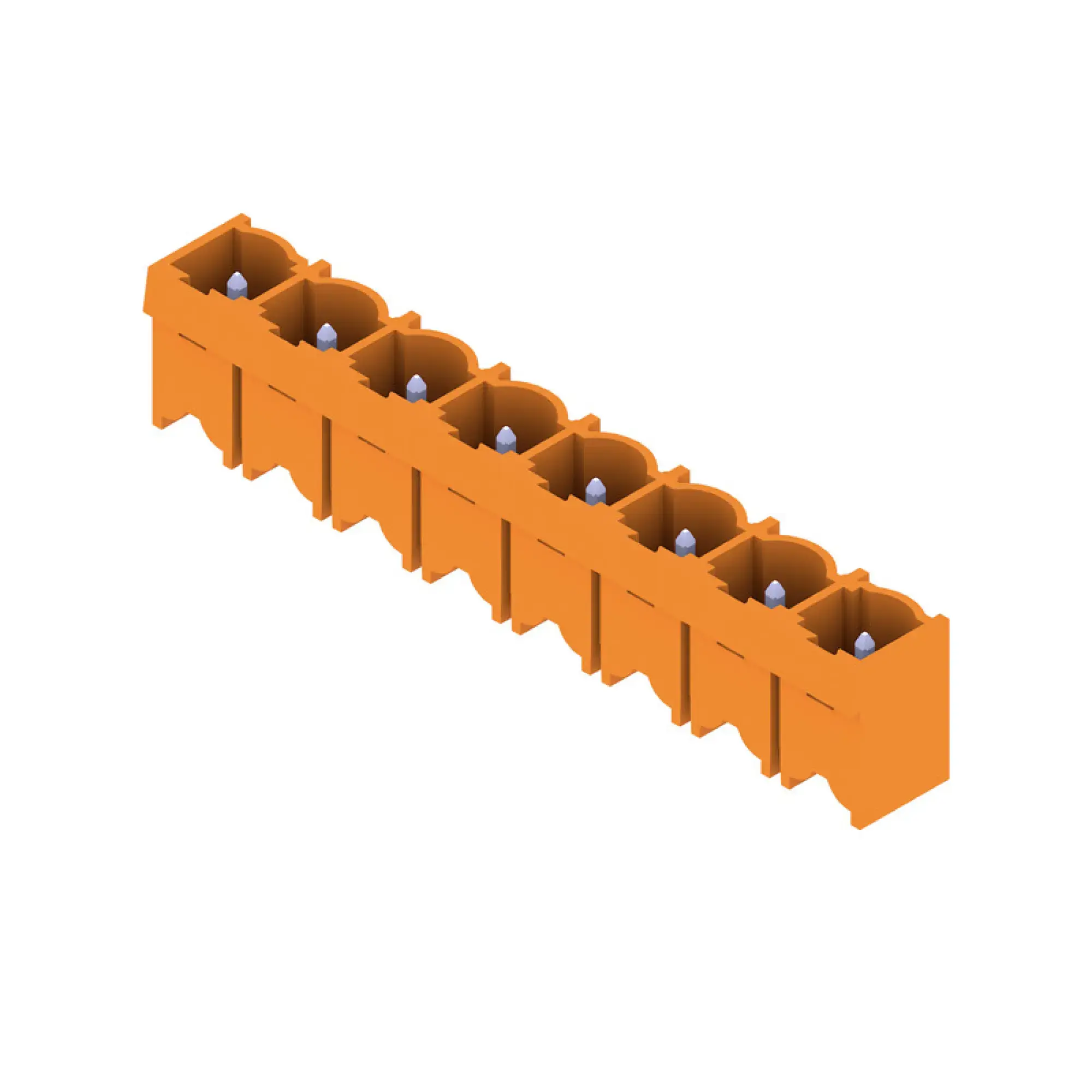 Weidmüller 1048930000 PCB connector (board connection), 500 V, 29 A, Pitch in mm: 7.62, Number of poles: 8, THT solder connection, Box (img_001)