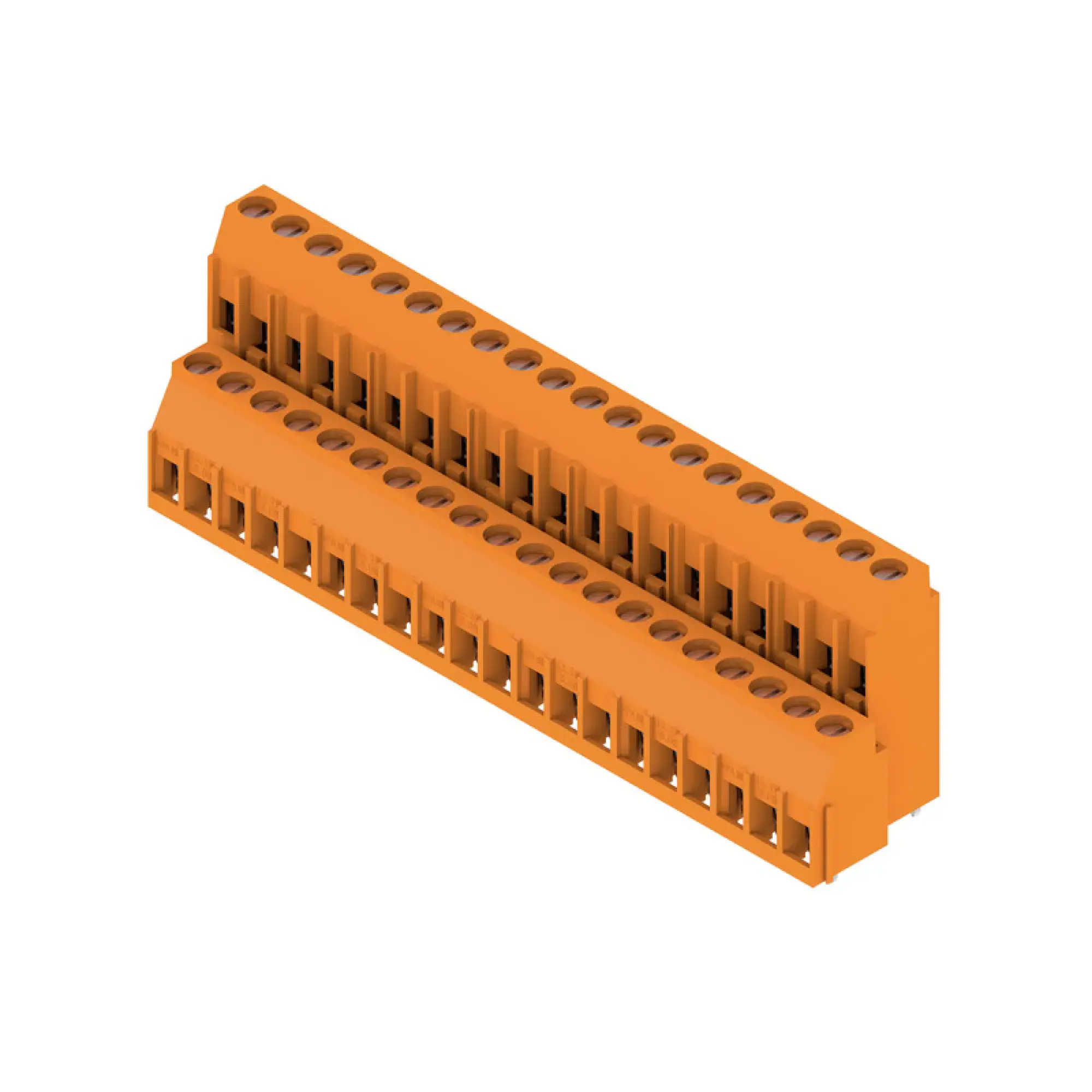 Weidmüller 1977640000 PCB terminal, 320 V, 32.5 A, Pitch in mm: 5.08, 6 mm², Number of poles: 40, Clamping yoke connection, THT solder connection, 90°, Box (img_001)
