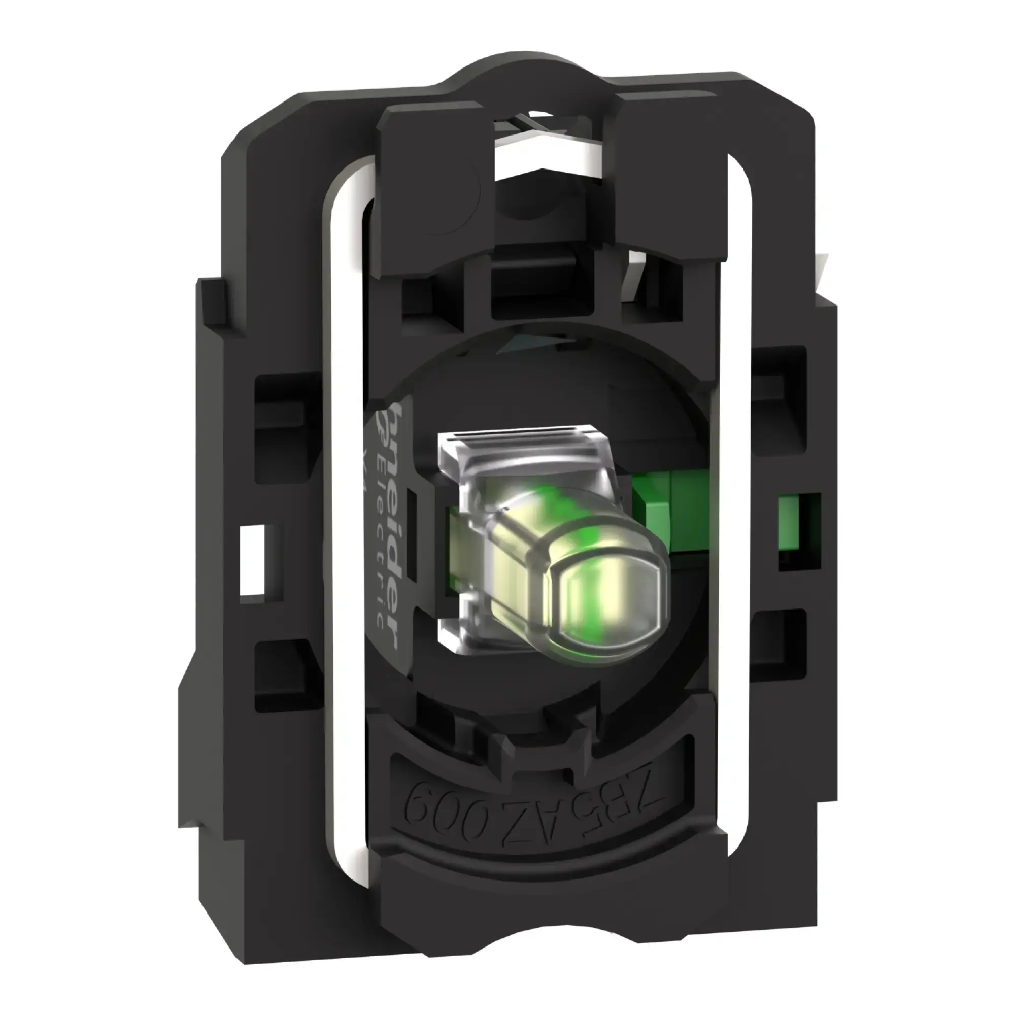 Schneider Electric ZB5AW0G11 Auxiliary contact block, Harmony XB5, plastic, white, universal LED, with mounting flange, 1S, 110-120V AC (img_009) Schneider Electric ZB5AW0G11 Auxiliary contact block, Harmony XB5, plastic, white, universal LED, with mounting flange, 1S, 110-120V AC (img_009)