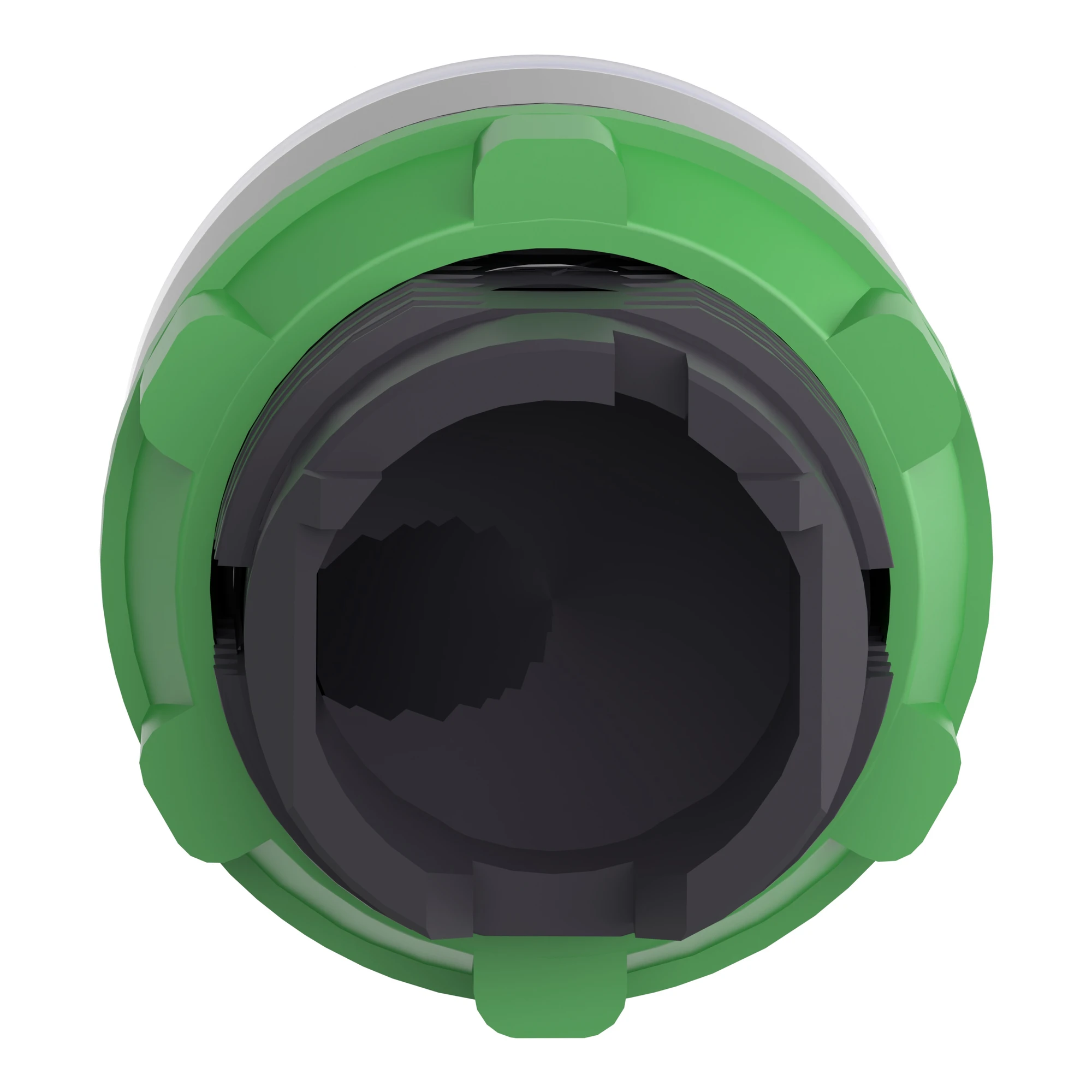 Schneider Electric ZB5AW363SC0 Illuminated pushbutton, front element, Harmony XB5, plastic, 22mm, light gray, blue, for universal LED, ridged dome (img_002)