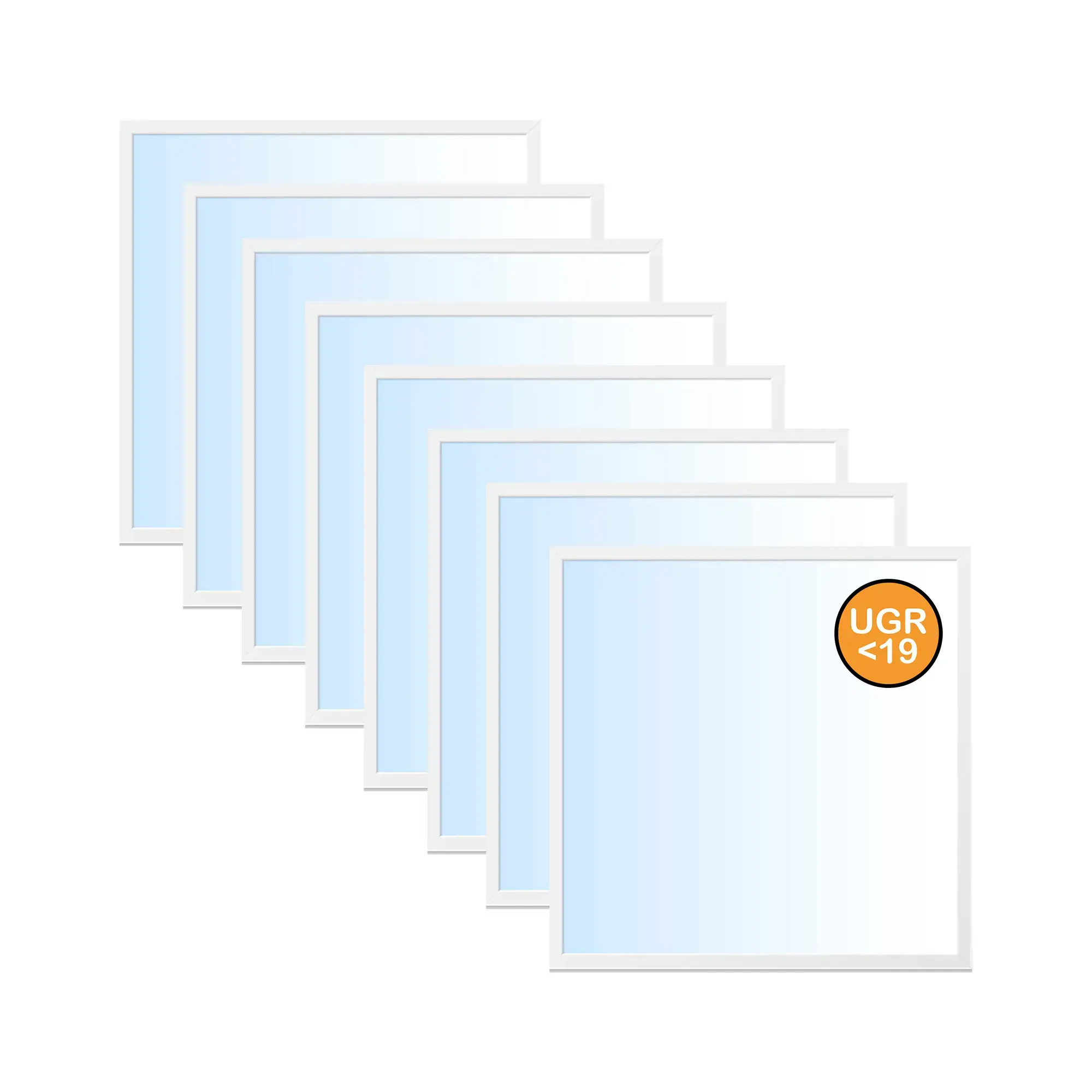 WSU Lights WS000001529-8 8-pack LED Panel, 62x62, cool white 6000K, 40W, 4400lm, UGR