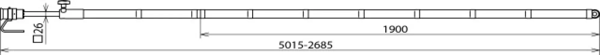 Dehn 769508 Telescopic earthing stick L 2685-5015mm with cone coupling SQL and cable entry (img_002)