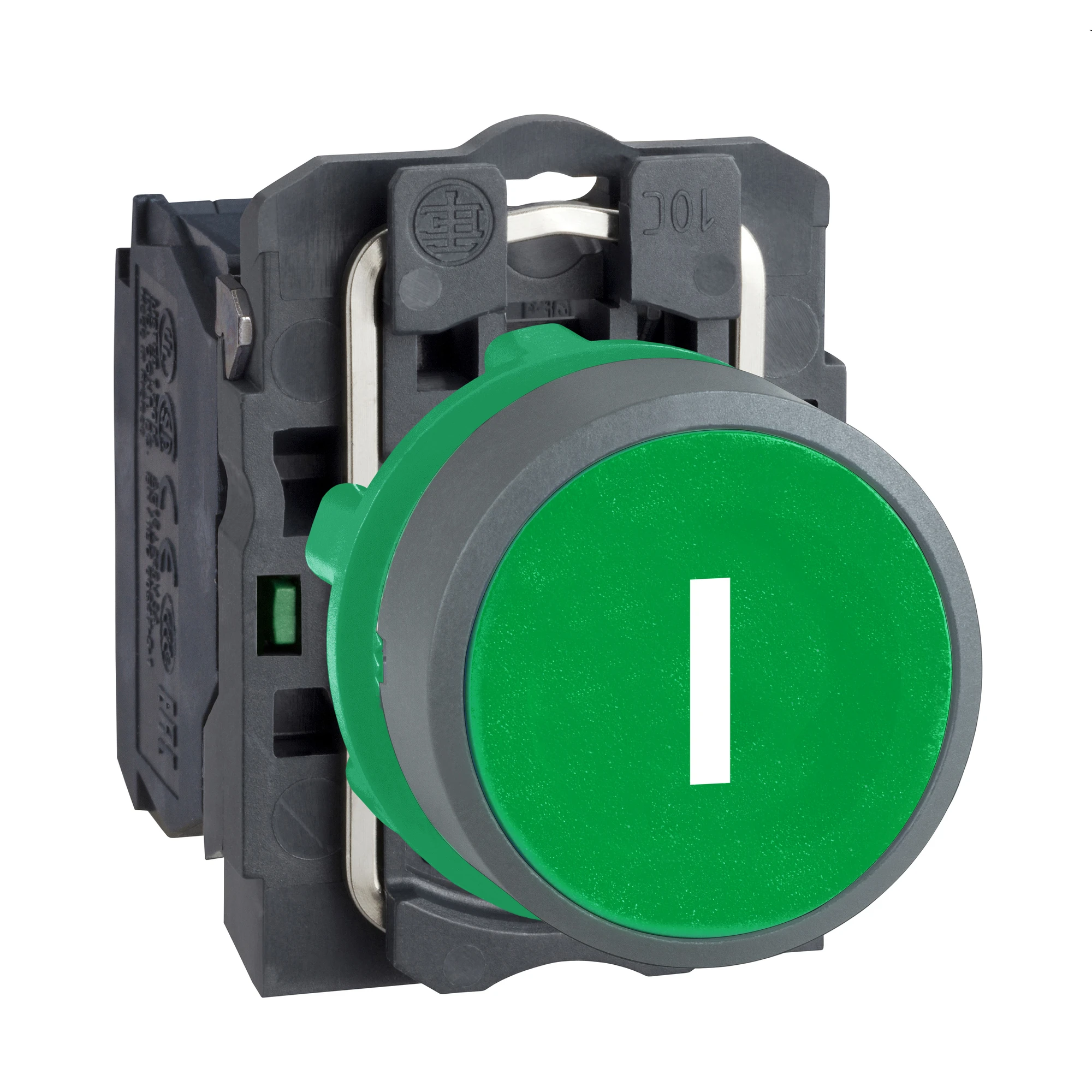 Schneider Electric XB5AACUST06 Pushbutton, Harmony XB5, Plastic, 22mm, Complete Device, Customizable via Configurator (img_001)
