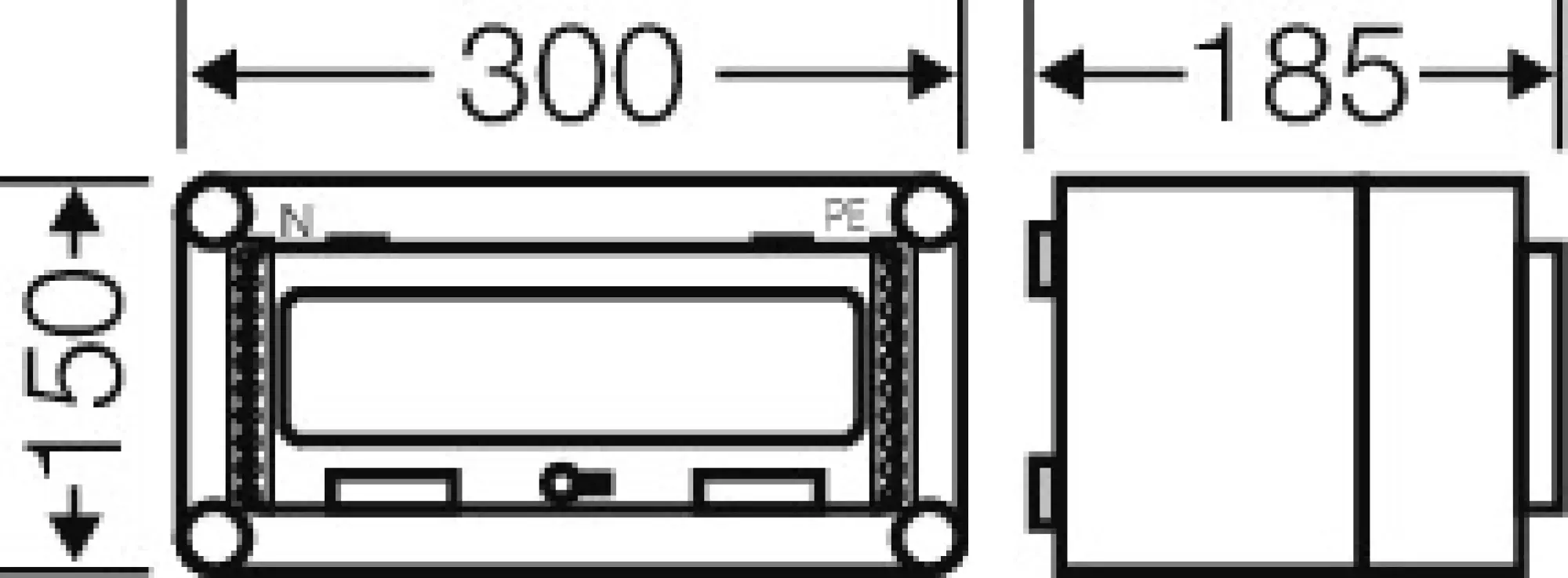 Hensel 2000600 Mi-Automatengehäuse, 12 Teilungseinheiten, mit 1 Klappdeckel Mi 1111 (img_002)