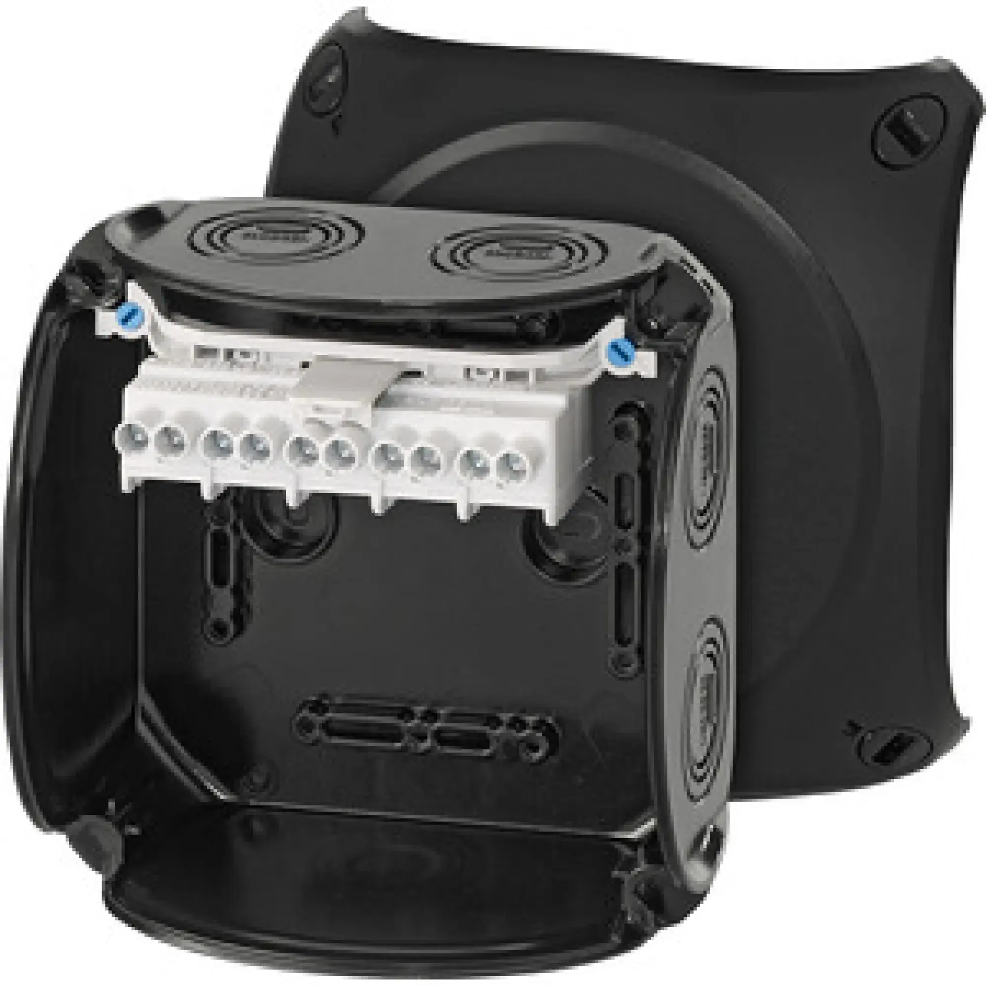 Hensel 62000056 Kabelabzweigkasten 1,5-6 qmm 3ph., 10 qmm 1ph., 5pol., schwarz KF 0606 B (img_001)