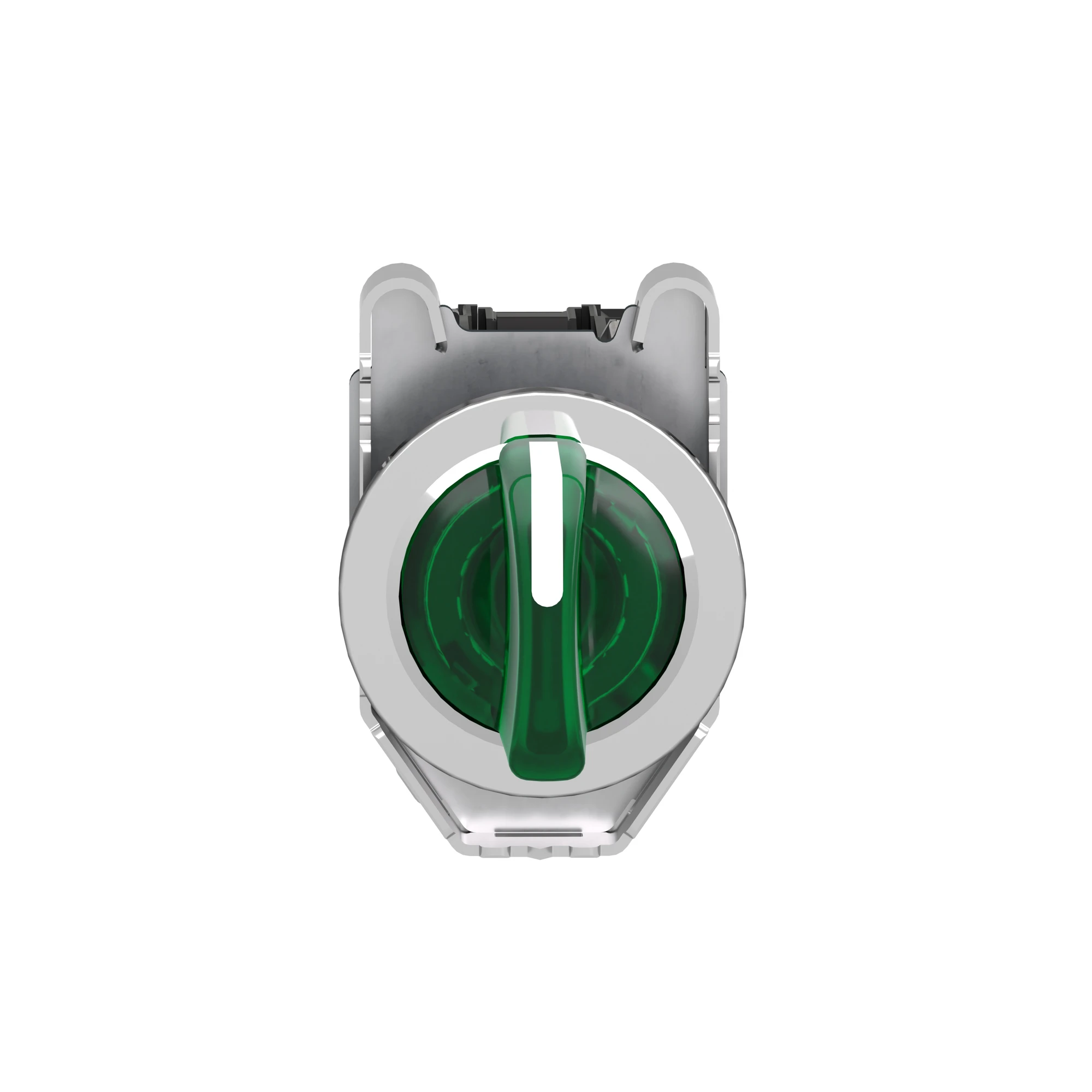 Schneider Electric XB4FK133G5 Illuminated selector switch, Harmony XB4F, metal, 30mm, green, universal LED, 3 positions, 1NO+1NC, 110-120V AC (img_003)