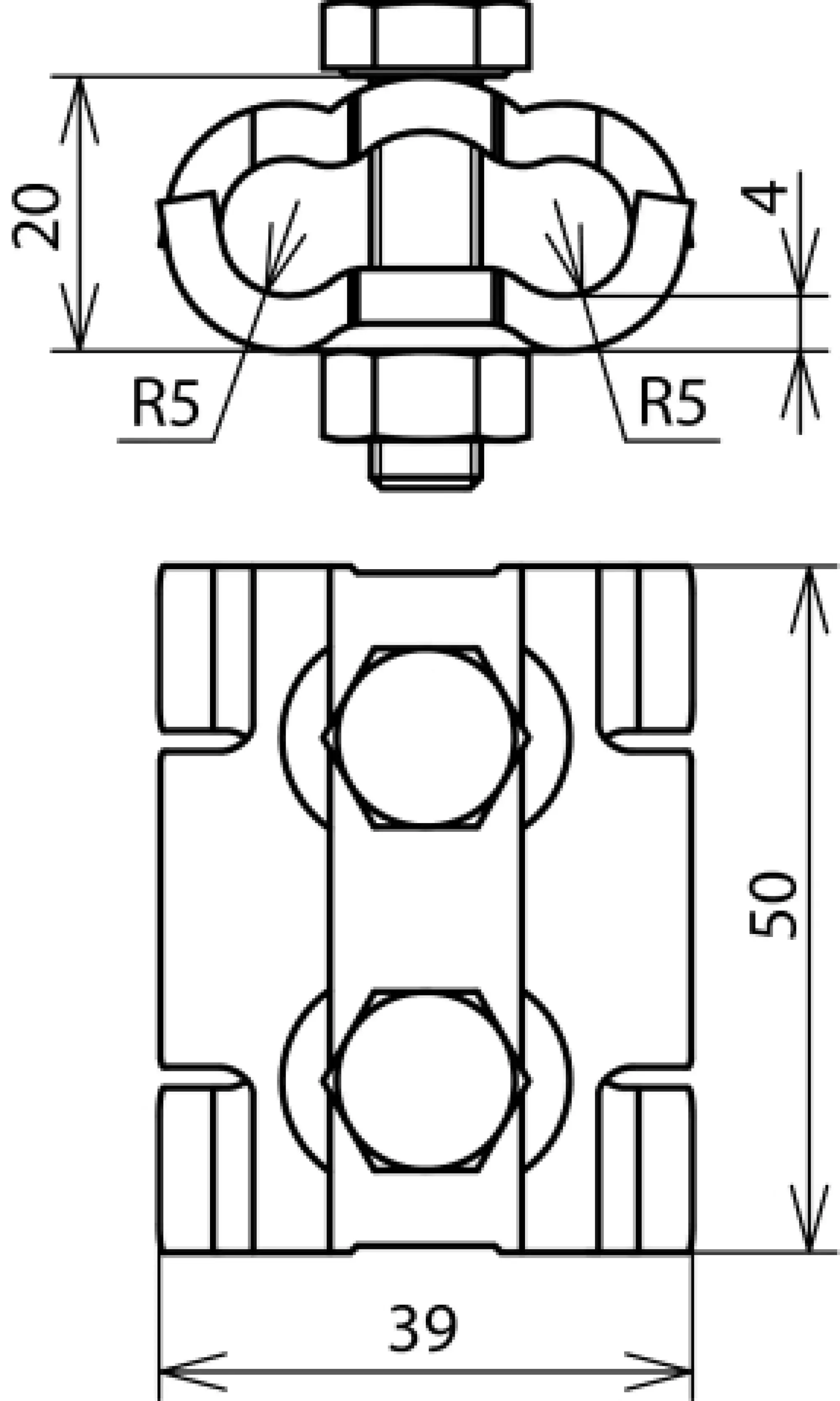 Dehn 305007 Parallel connector Cu for different diameters Rd 4-10mm (img_002)