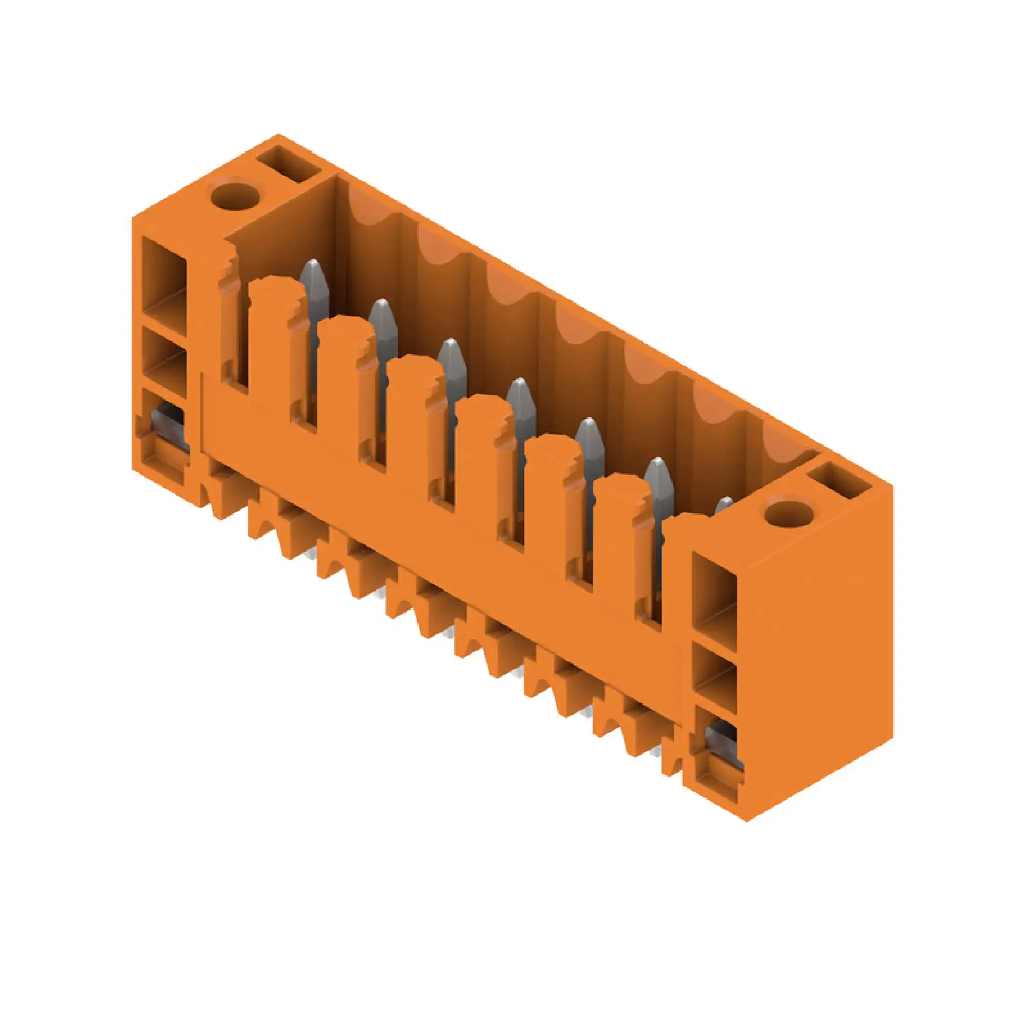 Weidmüller 1607550000 PCB connector (board connection), 160 V, 17 A, Pitch in mm: 3.50, Number of poles: 7, THT solder connection, Box (img_001)