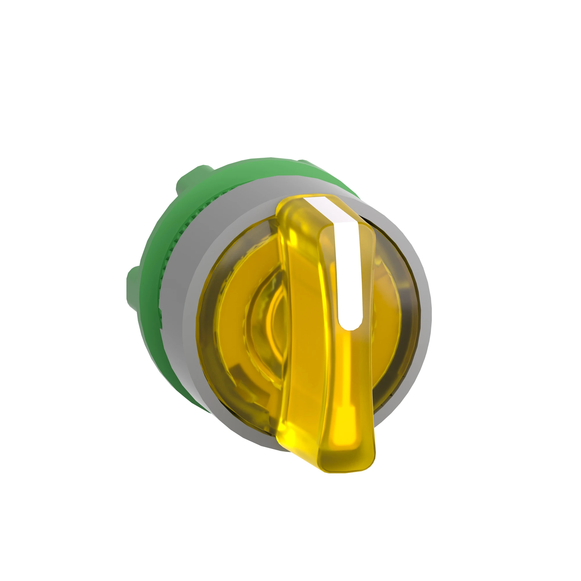 Schneider Electric ZB5AK1883C0 Pilot light selector switch, front element, Harmony XB5, plastic, 22mm, yellow, for universal LED, 3 positions, momentary right (img_002)