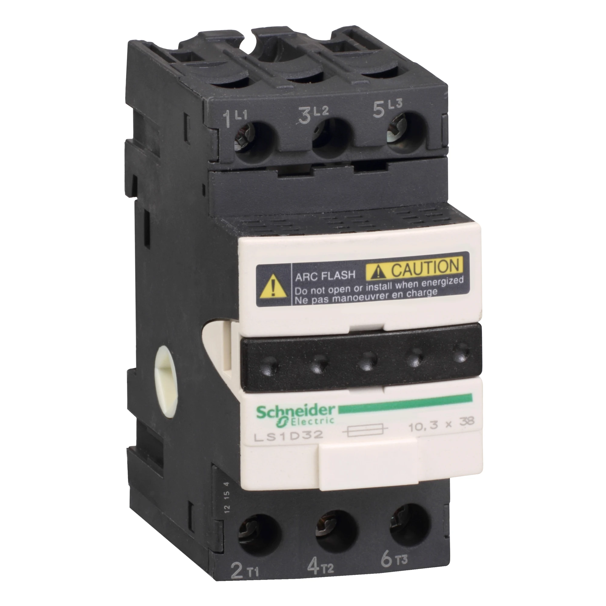 Schneider Electric LS1D32 Base Unit Disconnect Switch, LS1, 3p, 32A, for NFC fuse 10x38mm (img_001) Schneider Electric LS1D32 Base Unit Disconnect Switch, LS1, 3p, 32A, for NFC fuse 10x38mm (img_001)