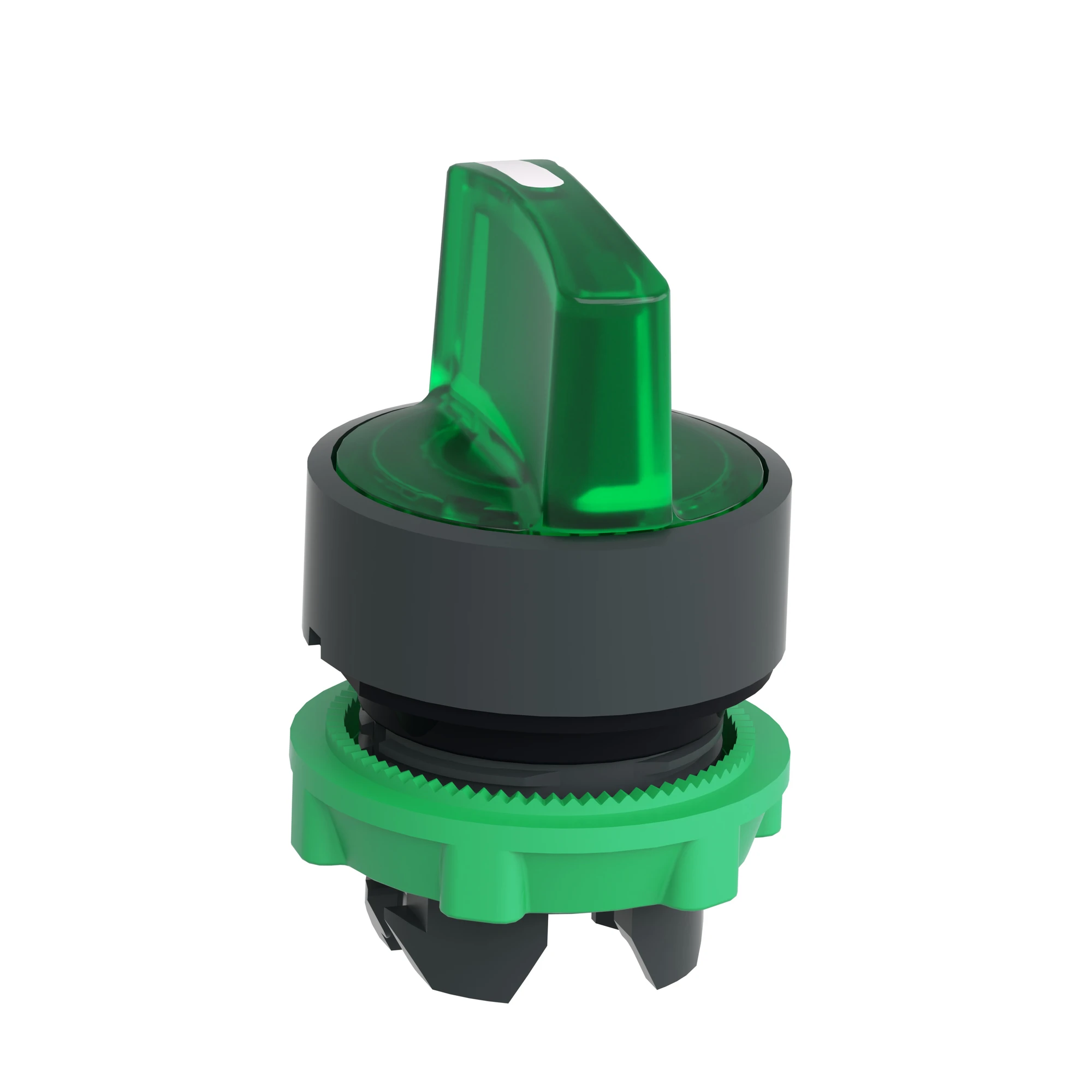 Schneider Electric ZB5AK1533 Illuminated selector switch, front element, Harmony XB5, plastic, 22mm, green, for universal LED, 3 positions, center detent (img_006)