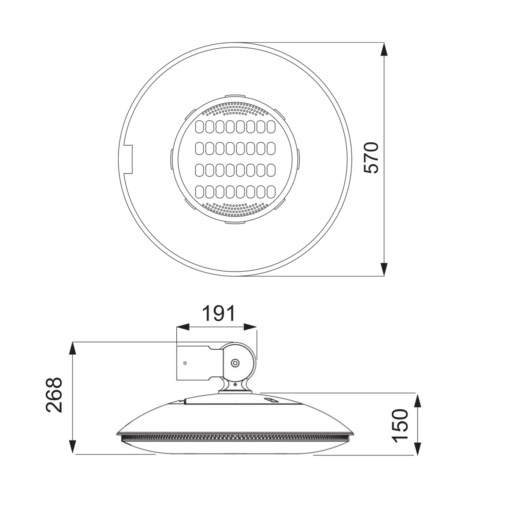 GEWISS GWS7257 URBAN [O3] - COMMERCIAL SIDE BRACKETS - 3X16 LED - ELLIPTICAL - STAND ALONE/1-10V - 4000K (CRI 70) - 550mA - IP66 CLASS II - GRAPHITE GREY (img_002)