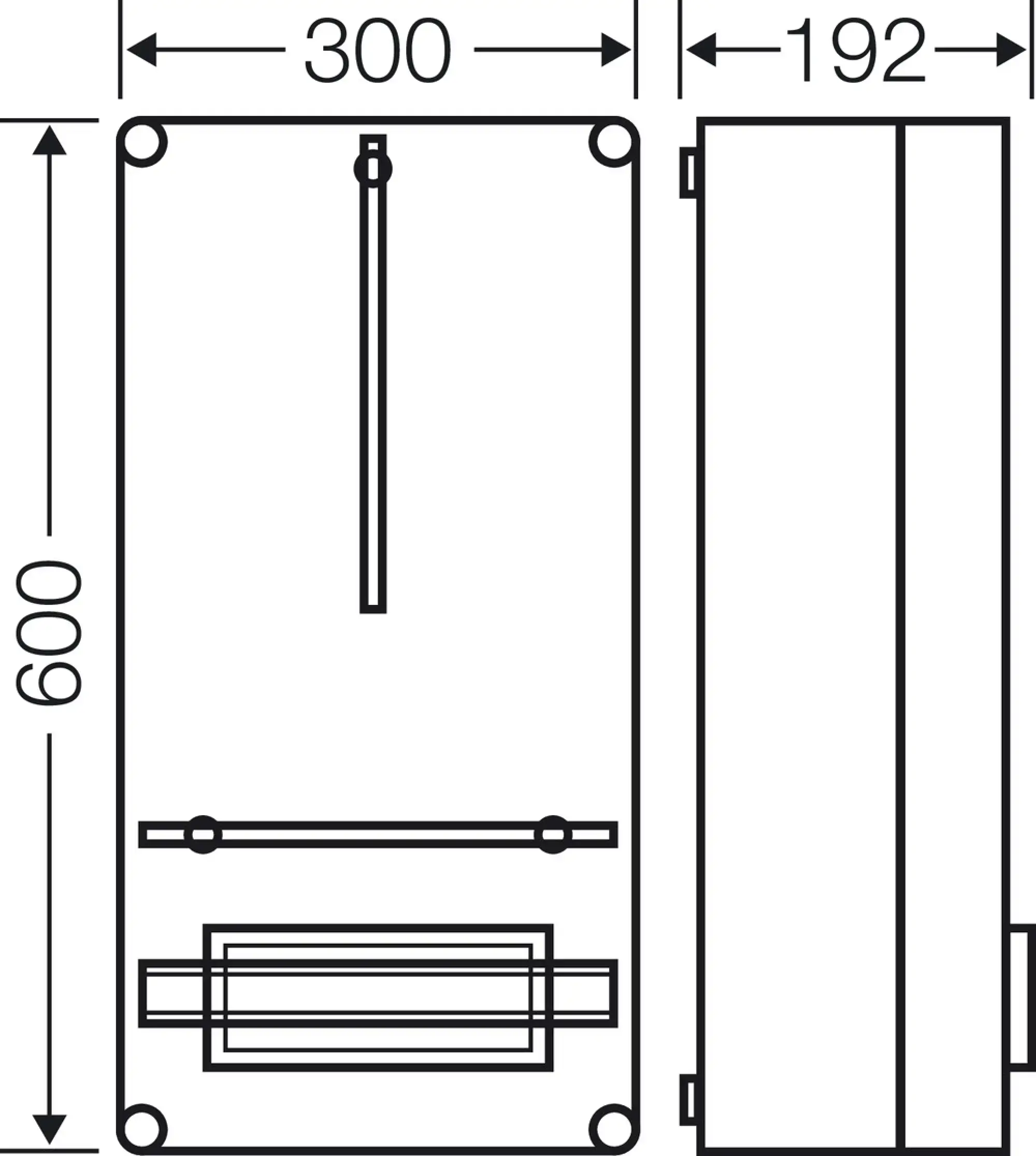 Hensel 2000084 Mi-Zählergehäuse, 300x600x185mm außen, mit Klappdeckel Mi 2420 (img_003)