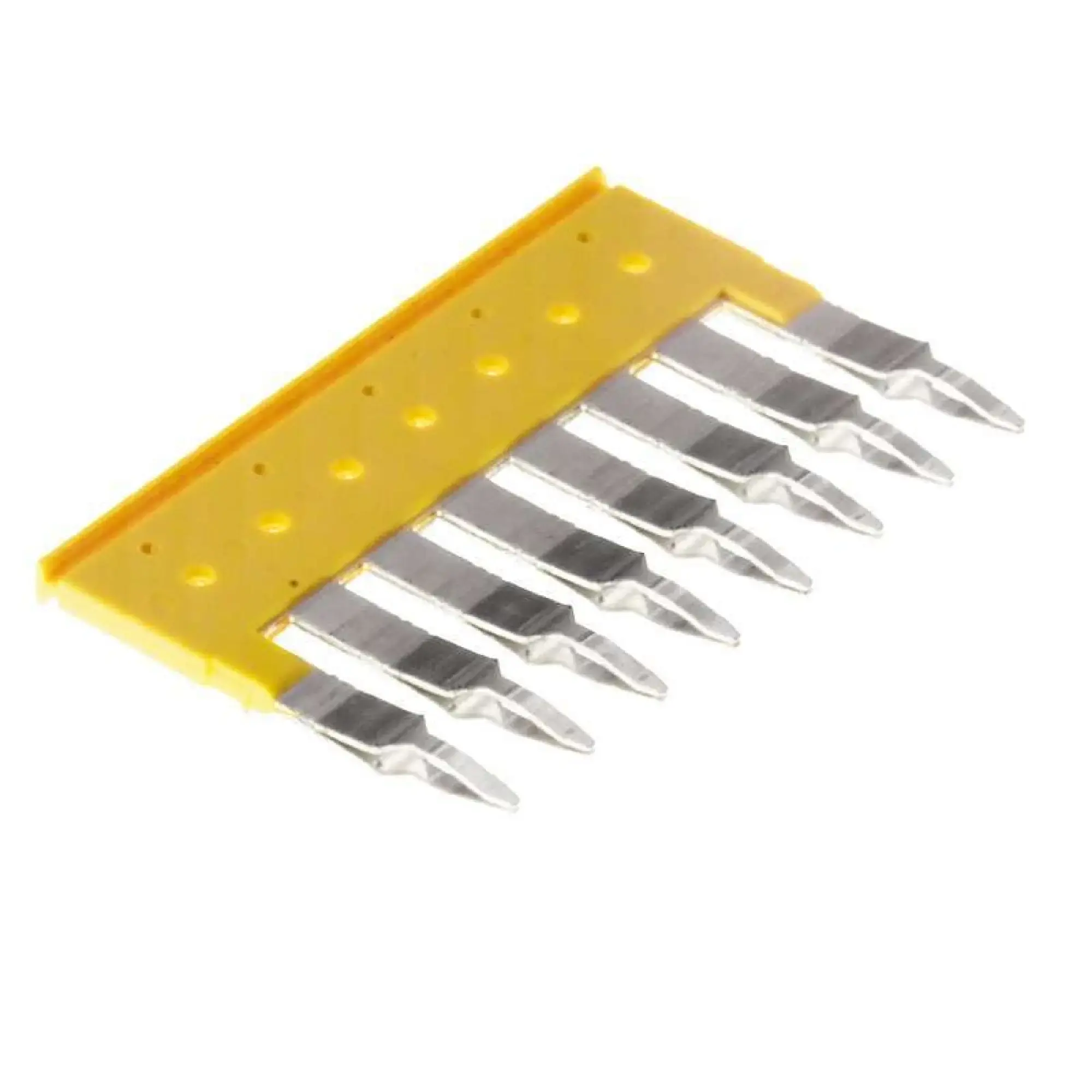 Weidmüller 1609010000 Cross-connector (terminal), Plugged, yellow, 32 A, Number of poles: 8, Pitch in mm: 6.10, Insulated: Yes, Width: 2.8 mm (img_001)