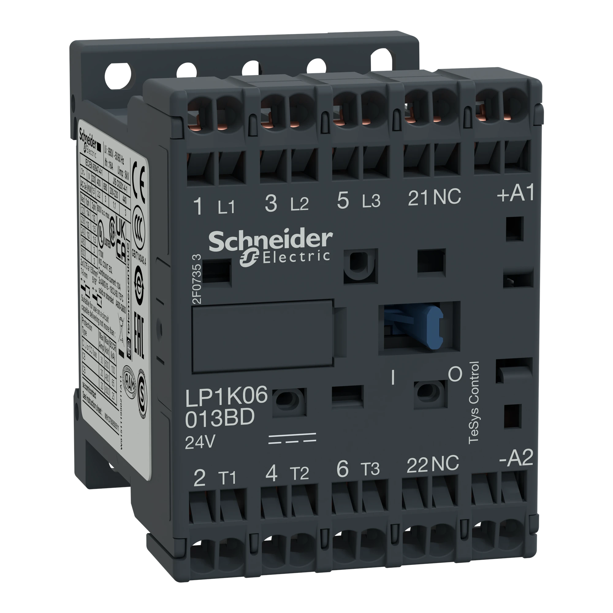 Schneider Electric LP1K09013BD3 Power contactor LP1K 3p, +1NC, 4 kW, 9 A, 400 V AC3, coil 24 V DC (img_001) Schneider Electric LP1K09013BD3 Power contactor LP1K 3p, +1NC, 4 kW, 9 A, 400 V AC3, coil 24 V DC (img_001)