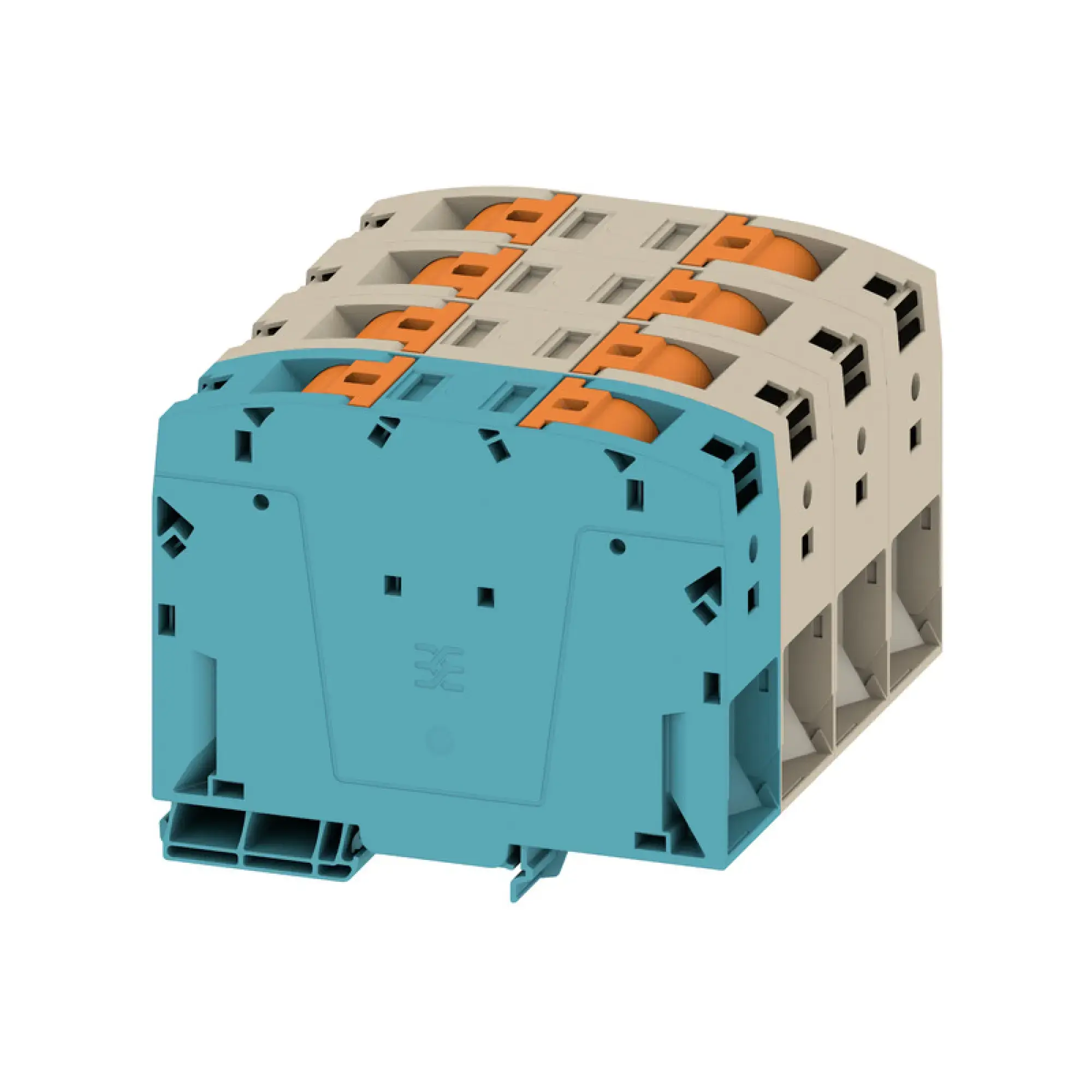 Weidmüller 2728740000 Feed-through terminal block, PUSH IN, dark beige, 150 mm², 309 A, 1000 V, Number of connections: 8 A2C 150/185 3FT-N (img_001)