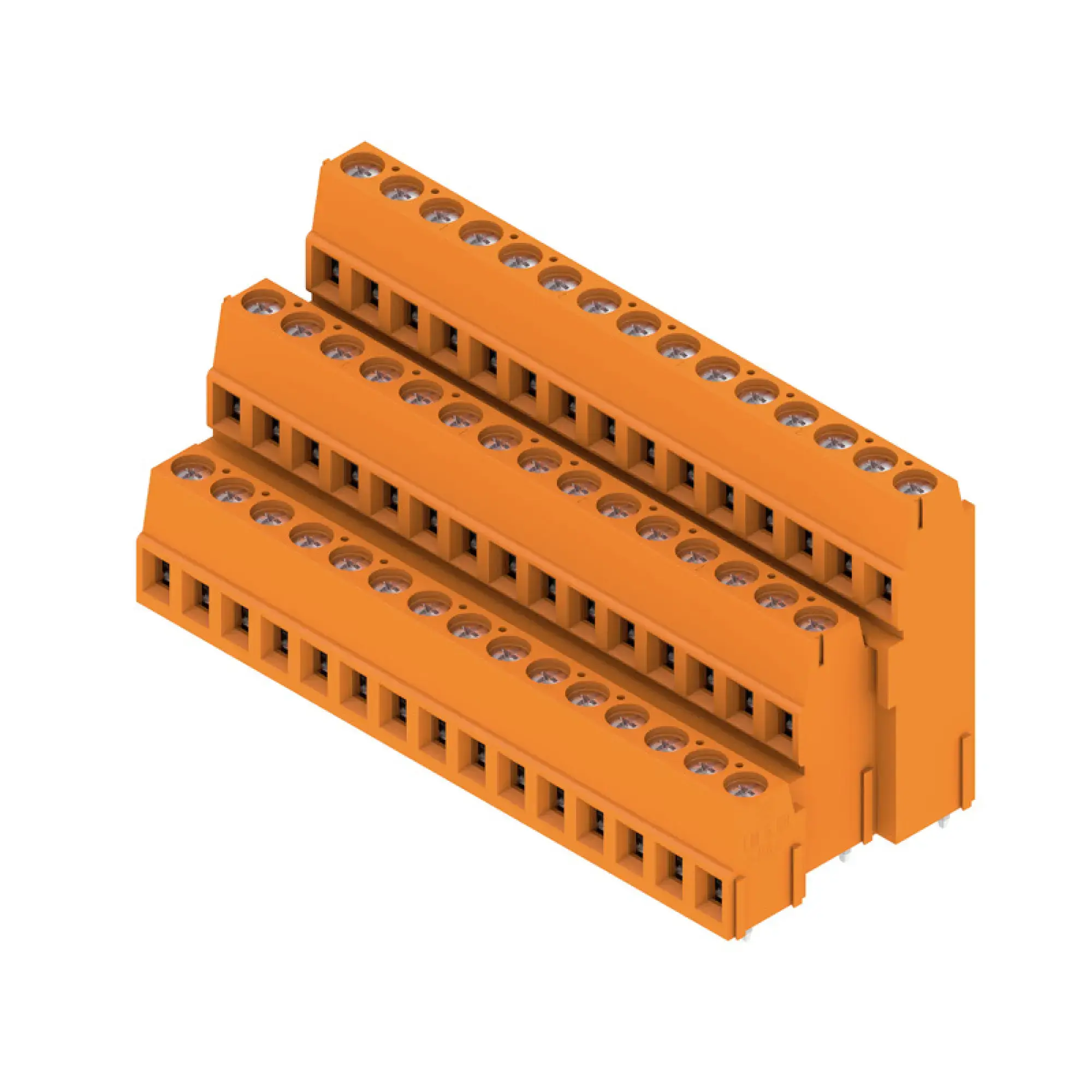 Weidmüller 1769750000 PCB terminal, 320 V, 17.5 A, Pitch in mm: 5.08, 2.5 mm², Number of poles: 45, Clamping yoke connection, THT solder connection, 90°, Box (img_001)