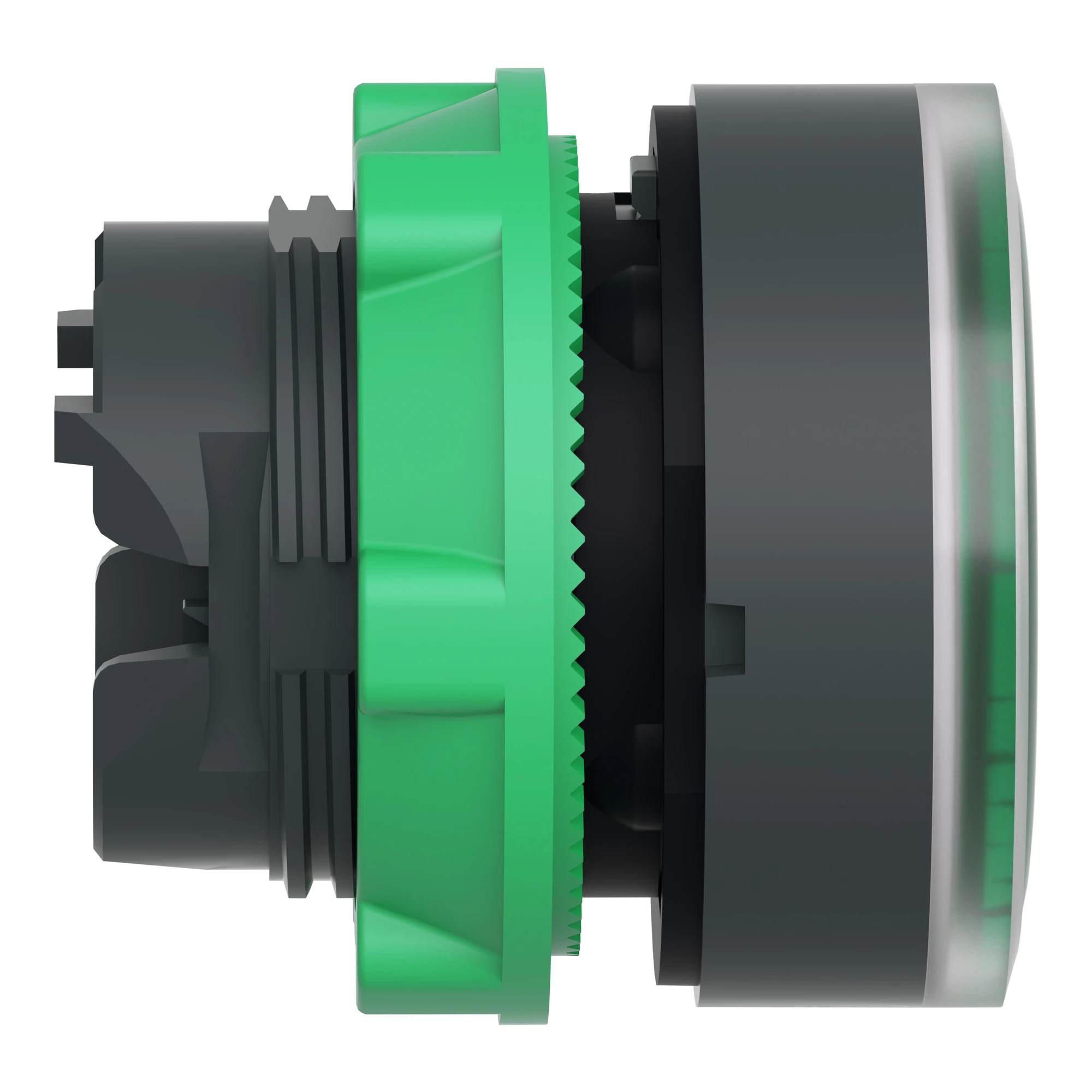 Schneider Electric ZB5AW333S Illuminated pushbutton, front element, Harmony XB5, plastic, 22mm, green, for universal LED, grooved dome (img_003)